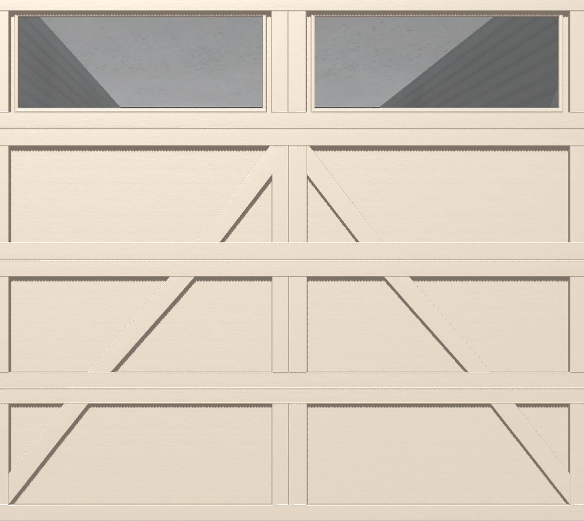 Wayne Dalton WD9405CHACRII87 Classic Steel Model 9405 8-ft x 7-ft Insulated Almond Single Garage Door with Windows