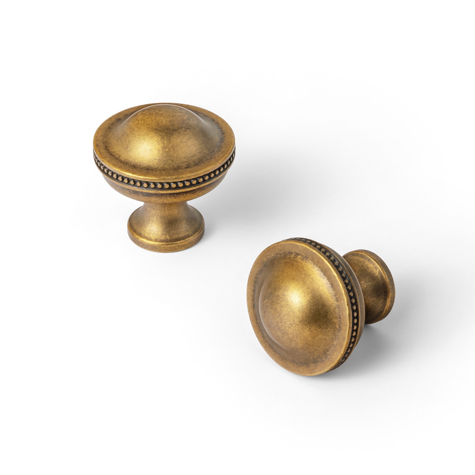 Miaokesen 2175GT-DK-6 1-3/10-in Antique Brass Mushroom Classic Cabinet Knob 6 -Pack