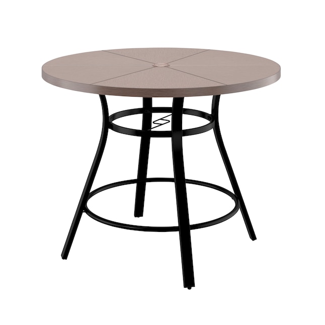 Style Selections Glenwood Round Outdoor, 48 Inch Round Folding Table Lowe Size
