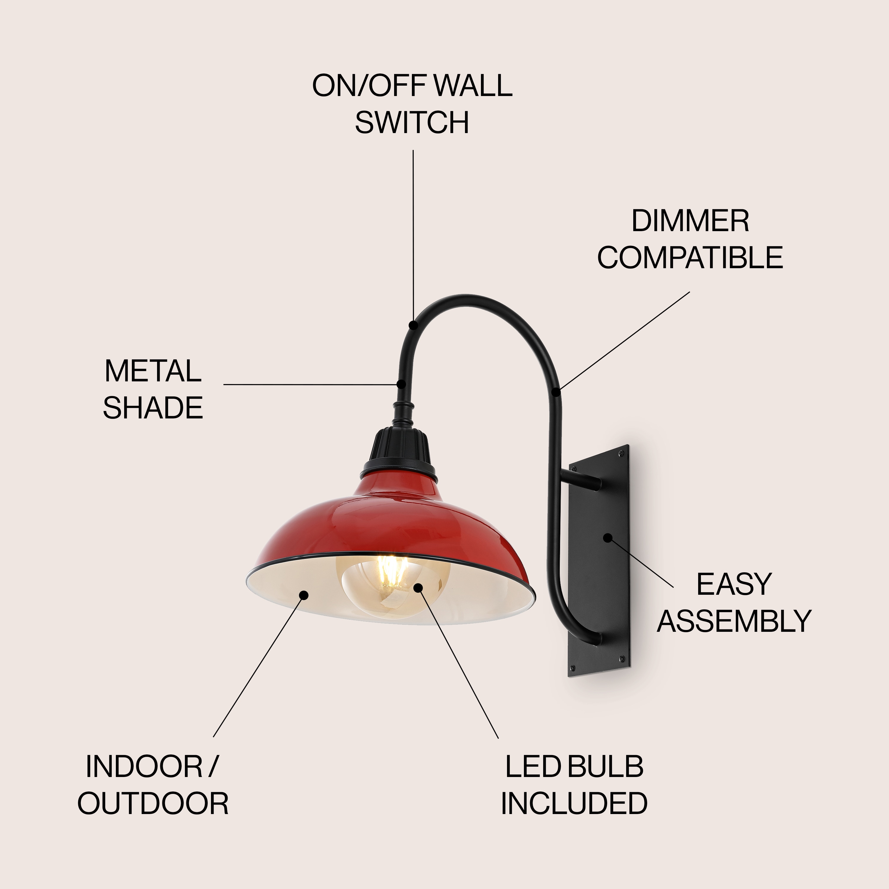 JONATHAN  Y JYL7614E Outdoor-Wall-Lighting - View #3