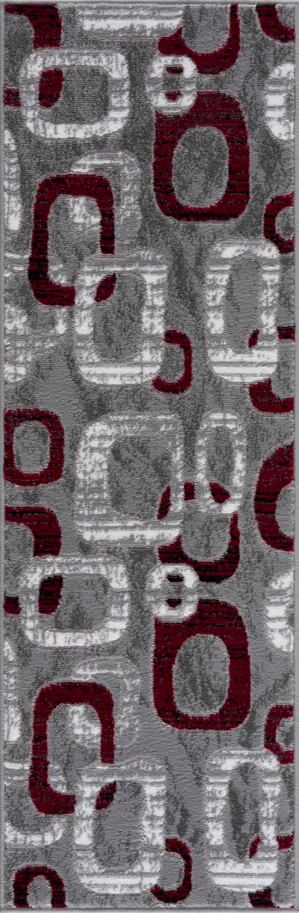 LBaiet SL425R26 RED Solana 2 x 6 (ft) Loomed Polypropylene Red Rectangular Indoor Geometric Runner rug
