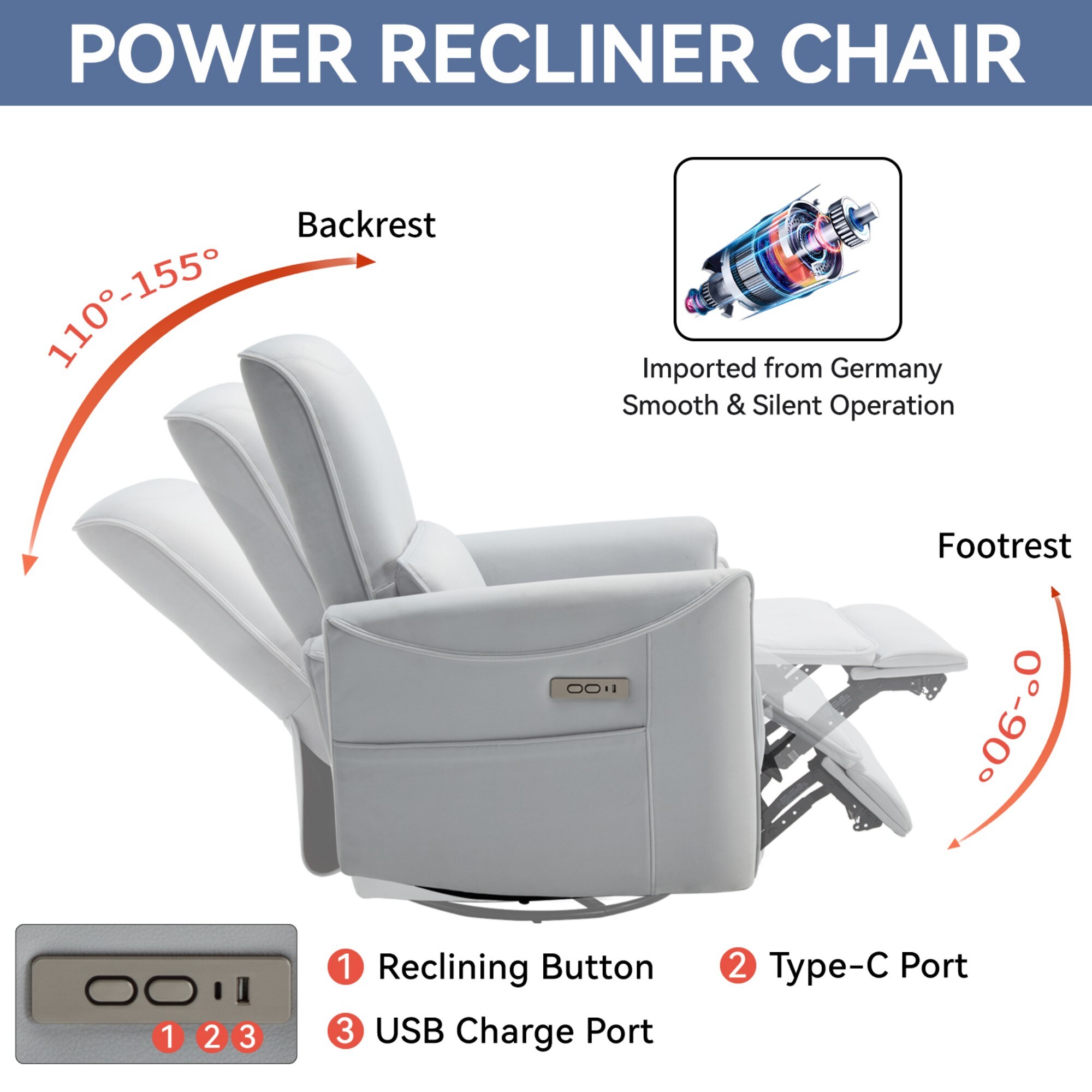 Boyel Living BL-CM812BG recliners - View #8
