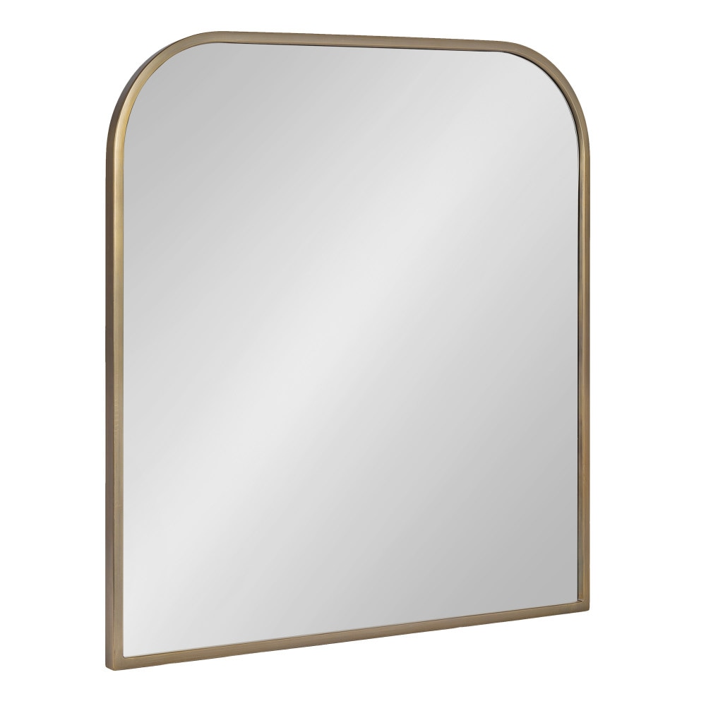 Kate and Laurel 227003 Valenti 28.00-in W x 30.00-in H Arch Gold Framed Wall Mirror