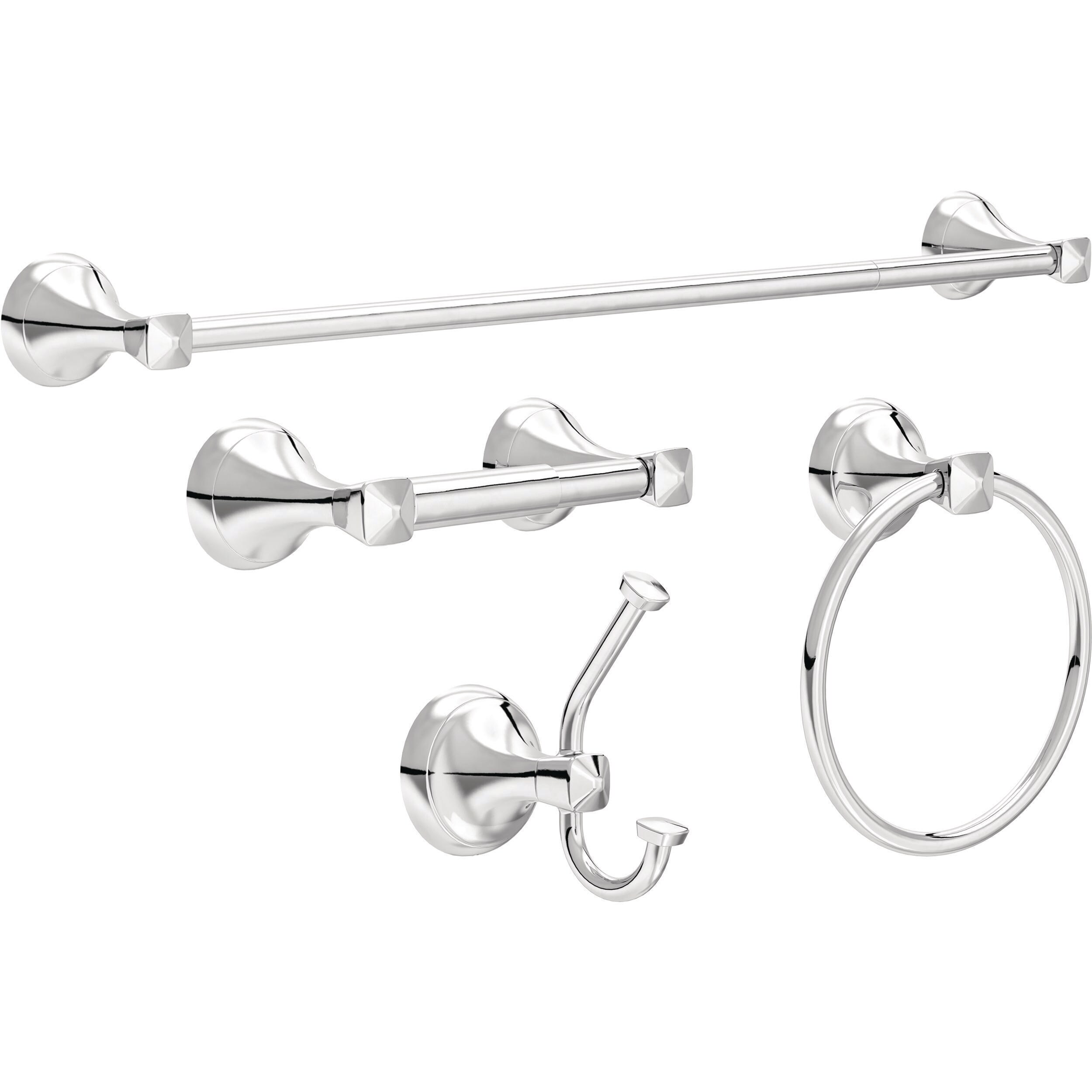 Delta Esato 18-in Polished Chrome Wall Mount Single Towel Bar at Lowes.com