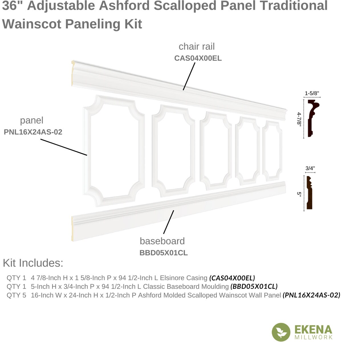Ekena Millwork WP20X20ENASV Wall-Panels - View #12