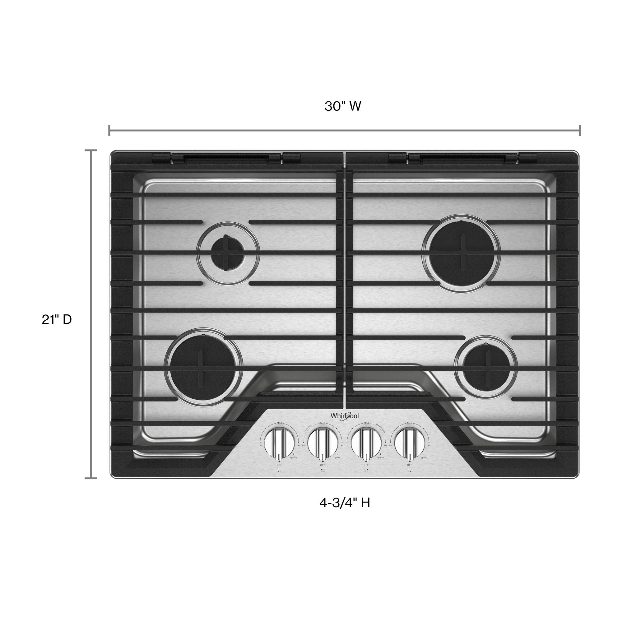 Whirlpool WCGK5030PS Gas-Cktp - View #2