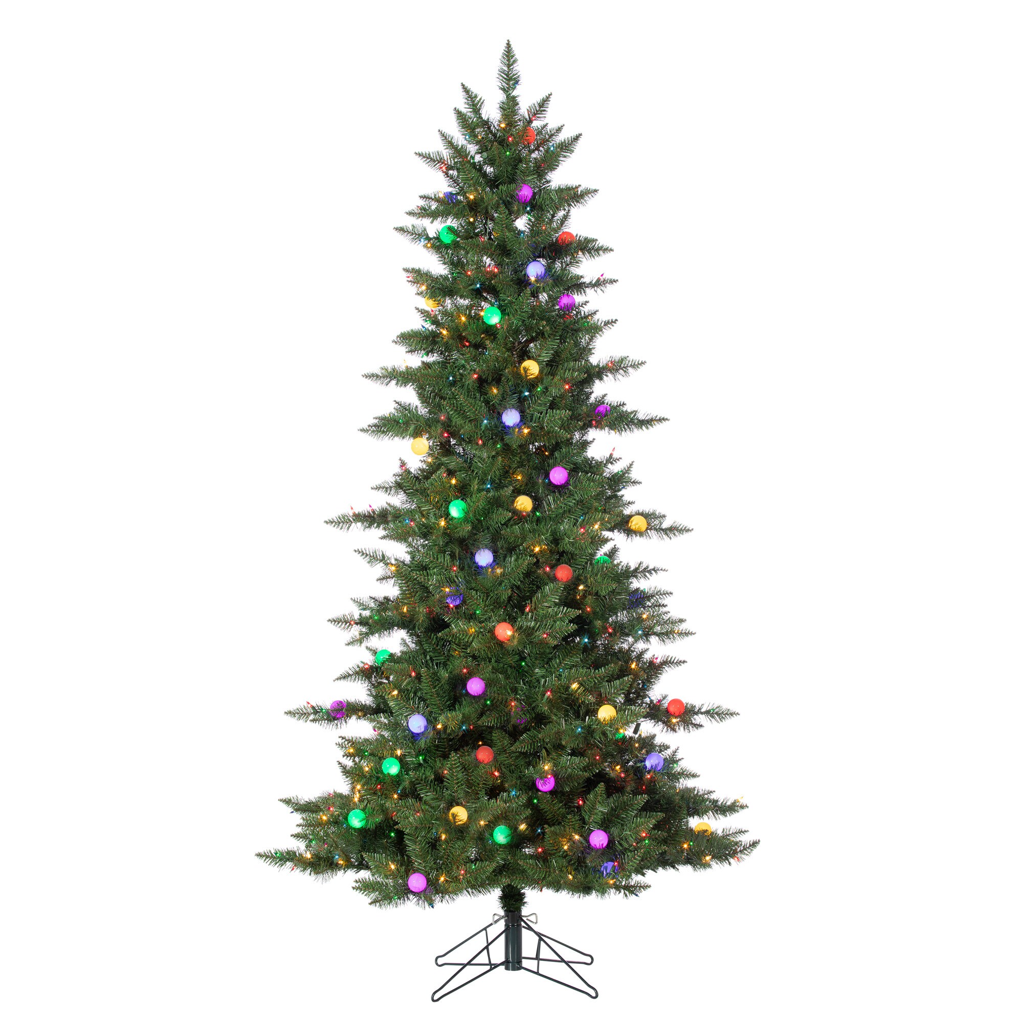 Sterling Tree Company 7-ft Pine Pre-lit Artificial Christmas Tree with ...
