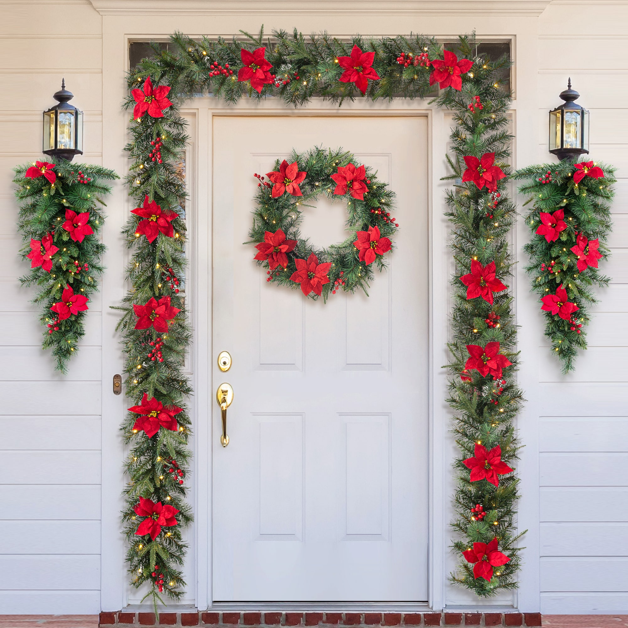 Glitzhome 2016000028 Artificial-Christmas-Garland - View #2