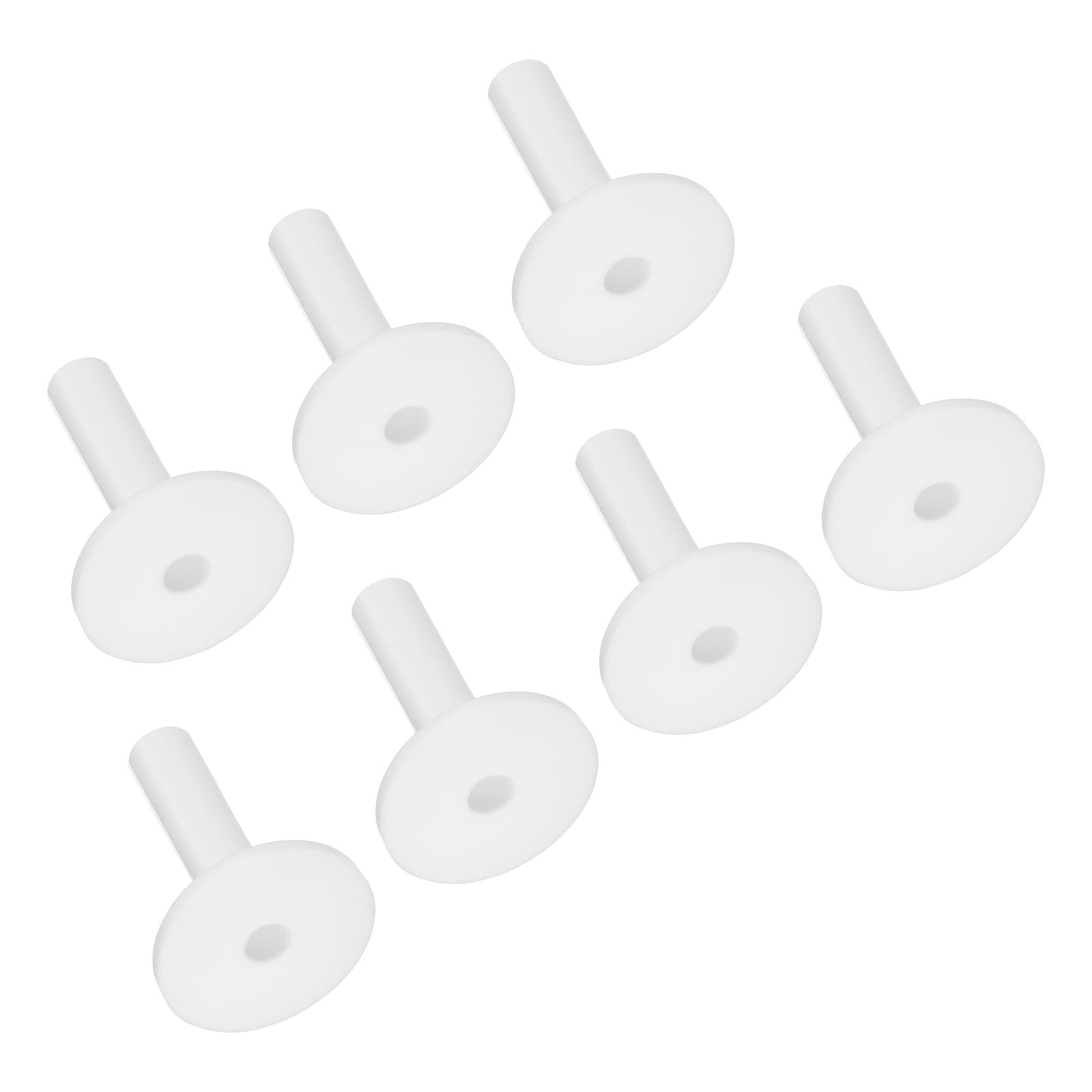 PATIKIL 2.6 Inch Plastic Golf Tee 7pcs Hollow Training Driving Range Tee Stable Ball Holder for Outdoor Indoor Hitting Mat White