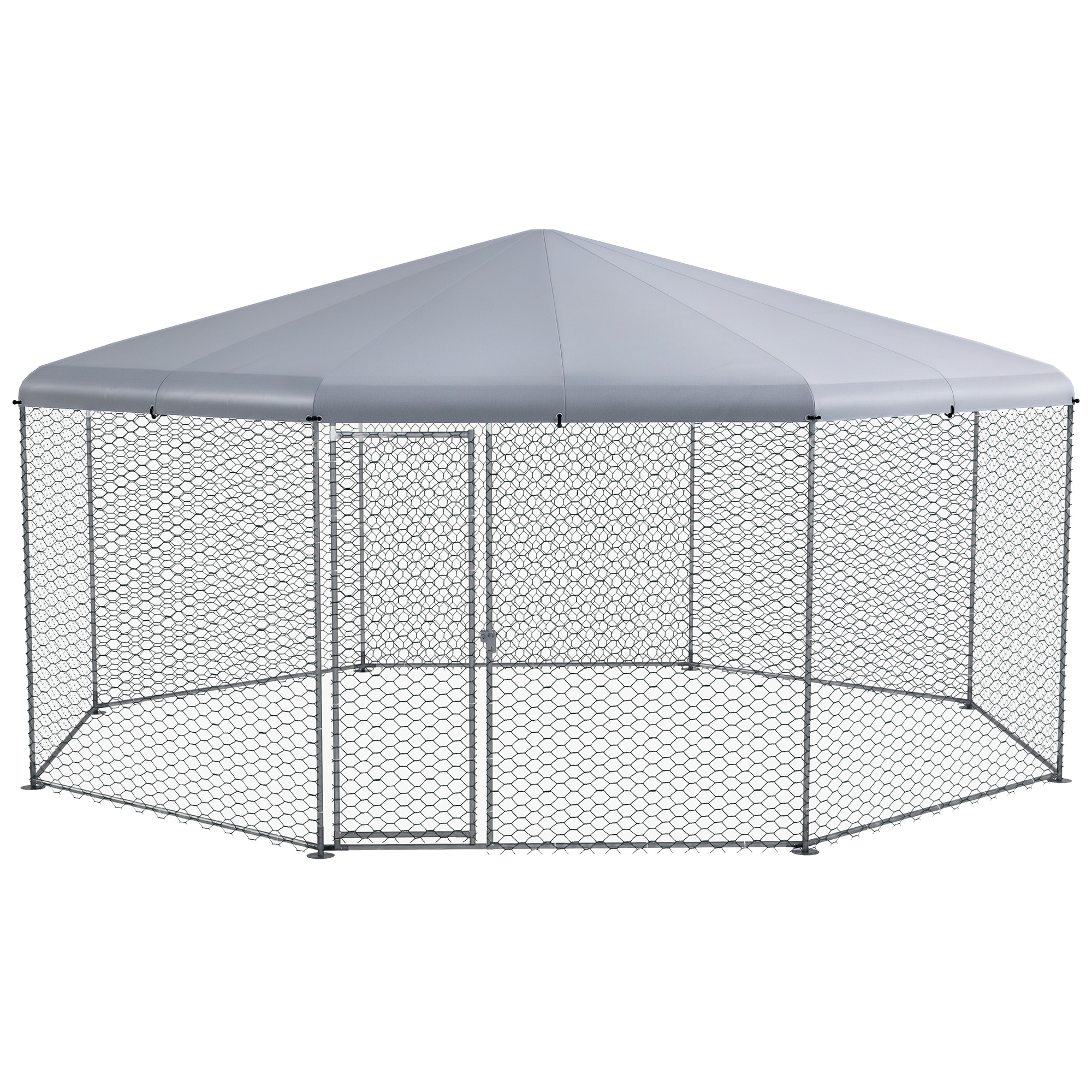 PawHut -  171 x 157 Chicken Run Large Chicken Coop for 19-25 Chickens Ducks Rabbits with Cover fo...
