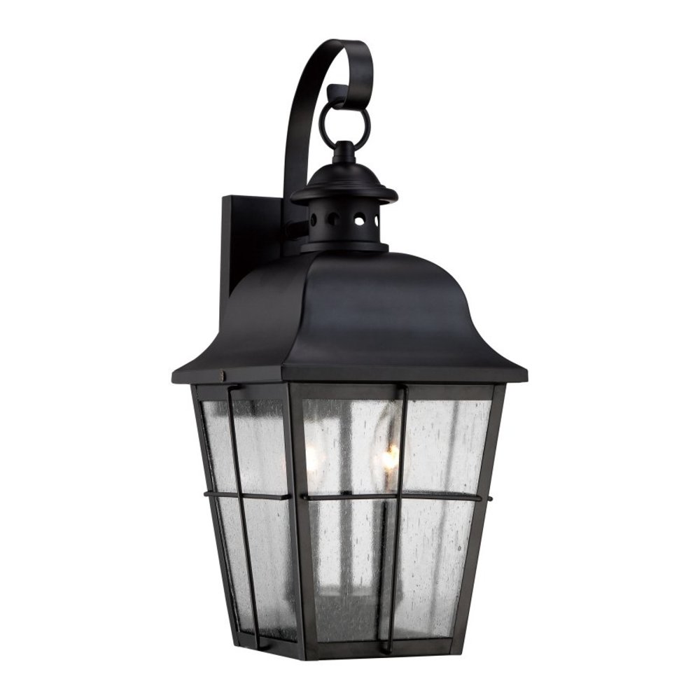 Quoizel Millhouse 18-in H Mystic Black Candelabra Base (E-12) Outdoor Wall Light