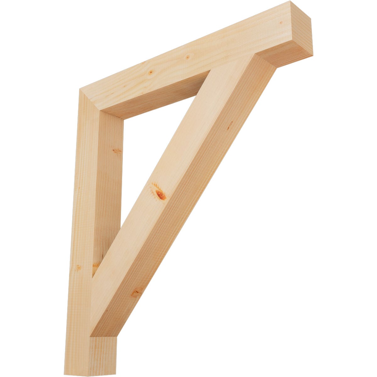 Ekena Millwork BKT04X30X34TRA05SDF Traditional block smooth 3-1/2-in x 30-in x 34-in Douglas fir Brown Wood Standard bracket