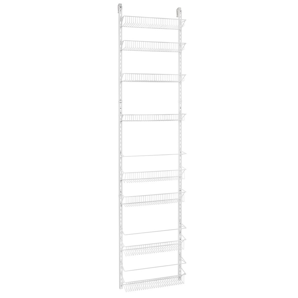 ClosetMaid 18 in W x 77 in H x 5.2 in D 8 Tier Hook on White Metal Door Organizer in the Cabinet Organizers department at Lowes