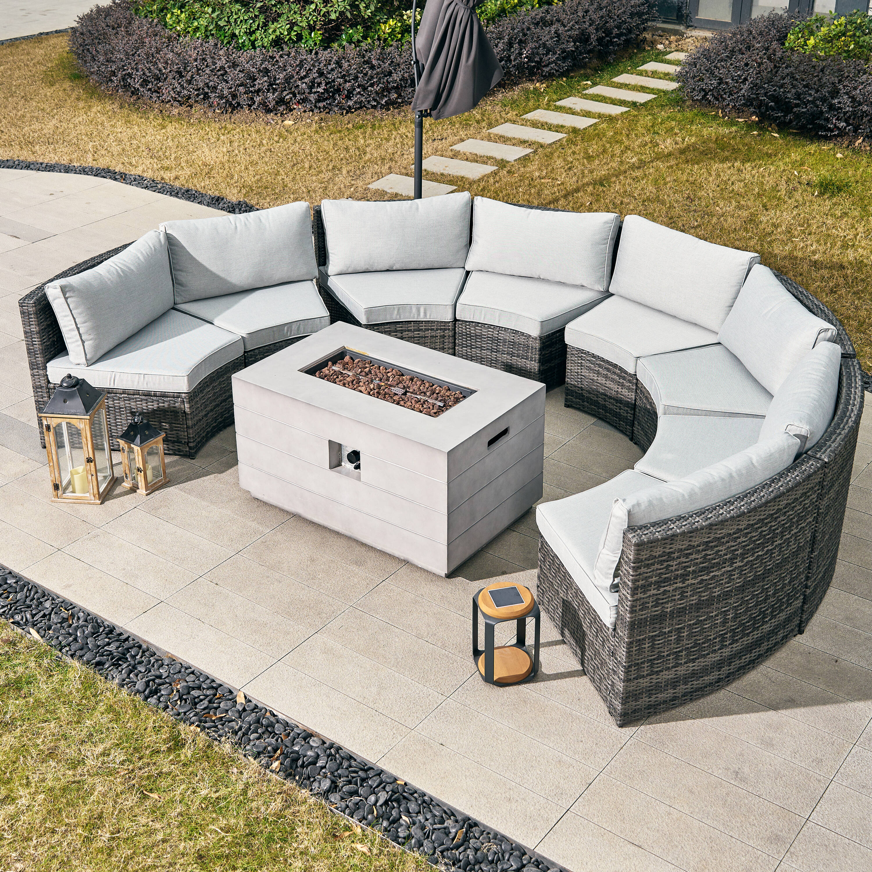 Direct Wicker DWS-1205B8SS&2150-G Patio-Conversation-Sets - View #4