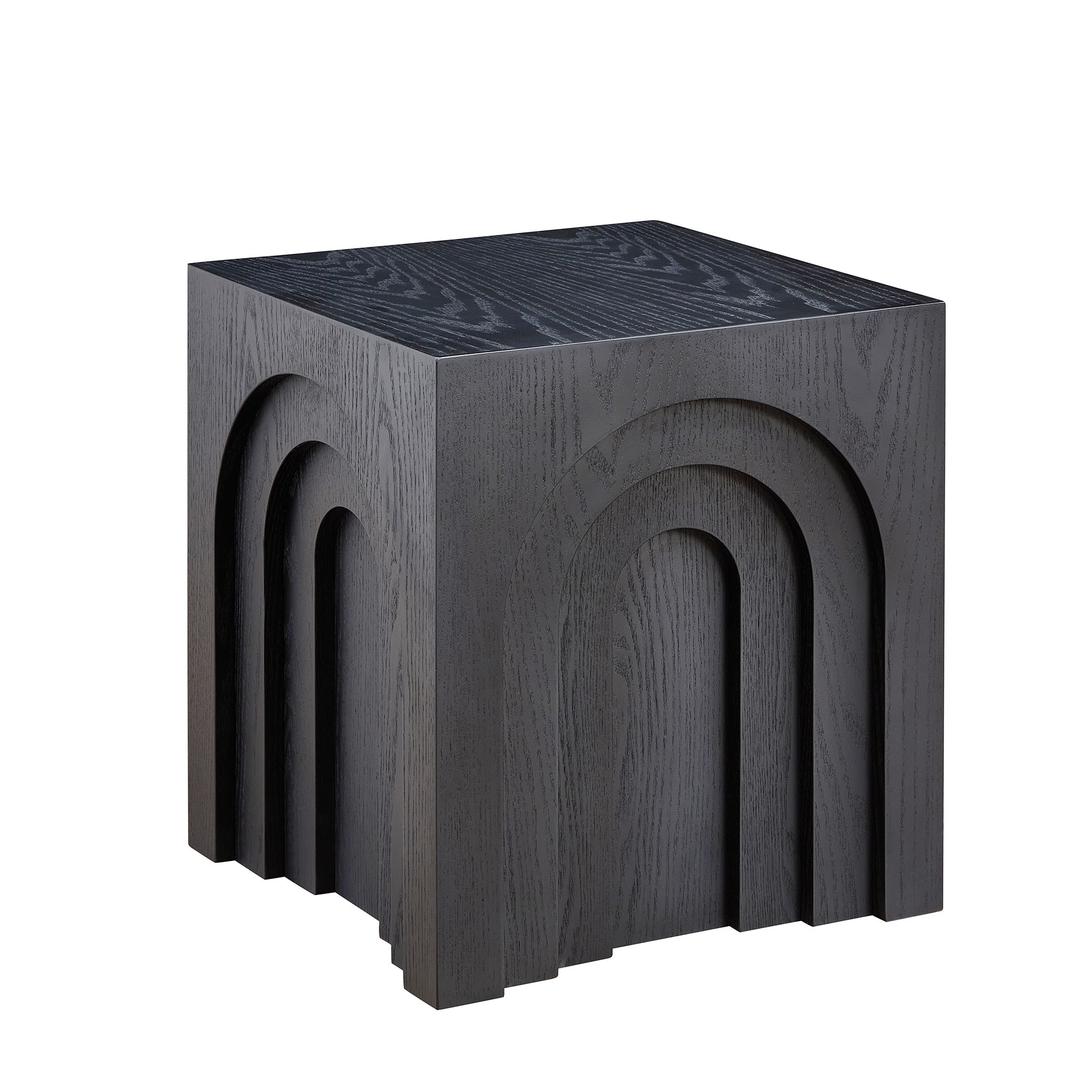 Byron Modern Faux Wood Side Table with Imitation Solid Wood Design