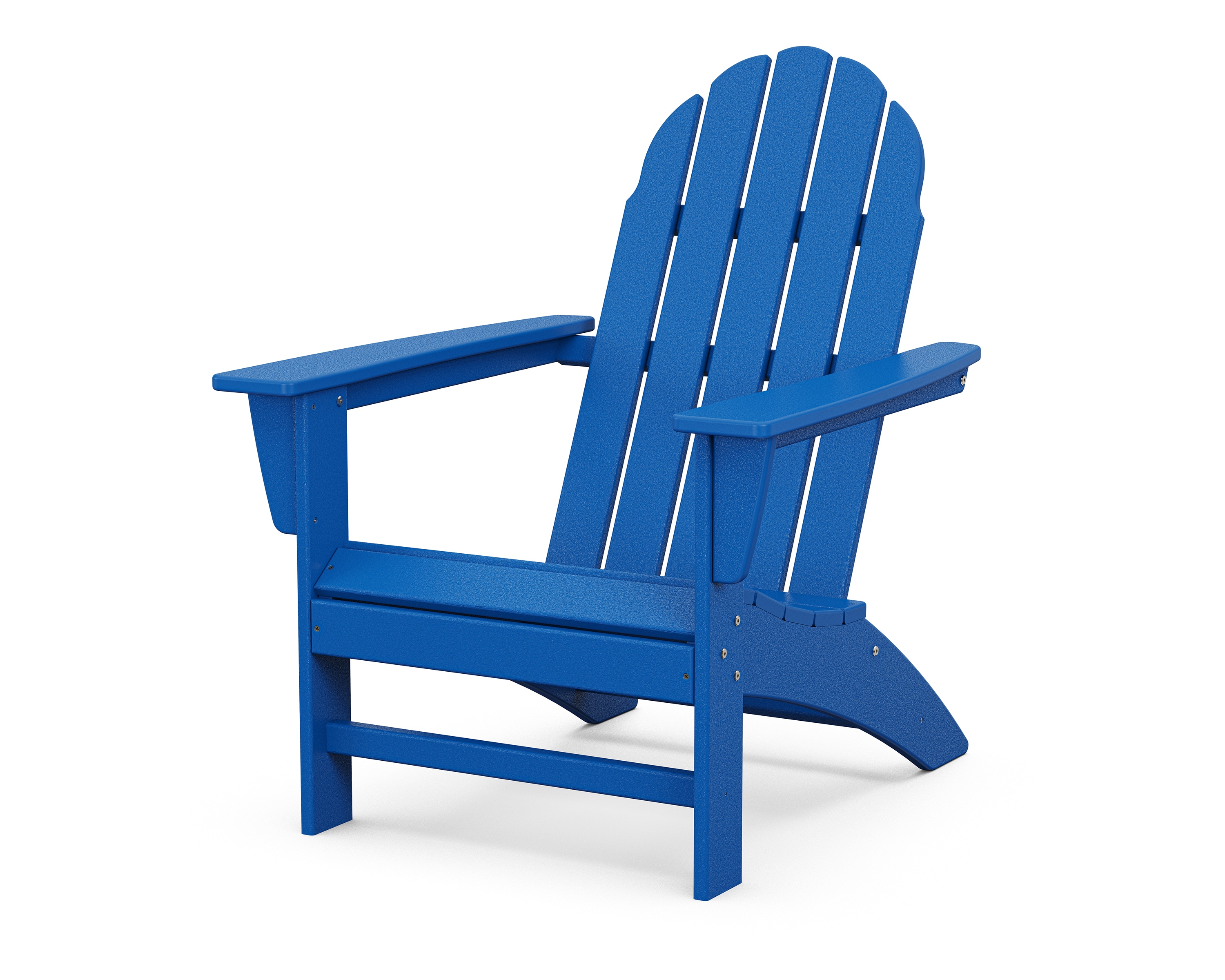 Trex Outdoor Furniture TXAD400PB Seaport Pacific Blue HDPE Frame Stationary Adirondack Chair with Slat Seat