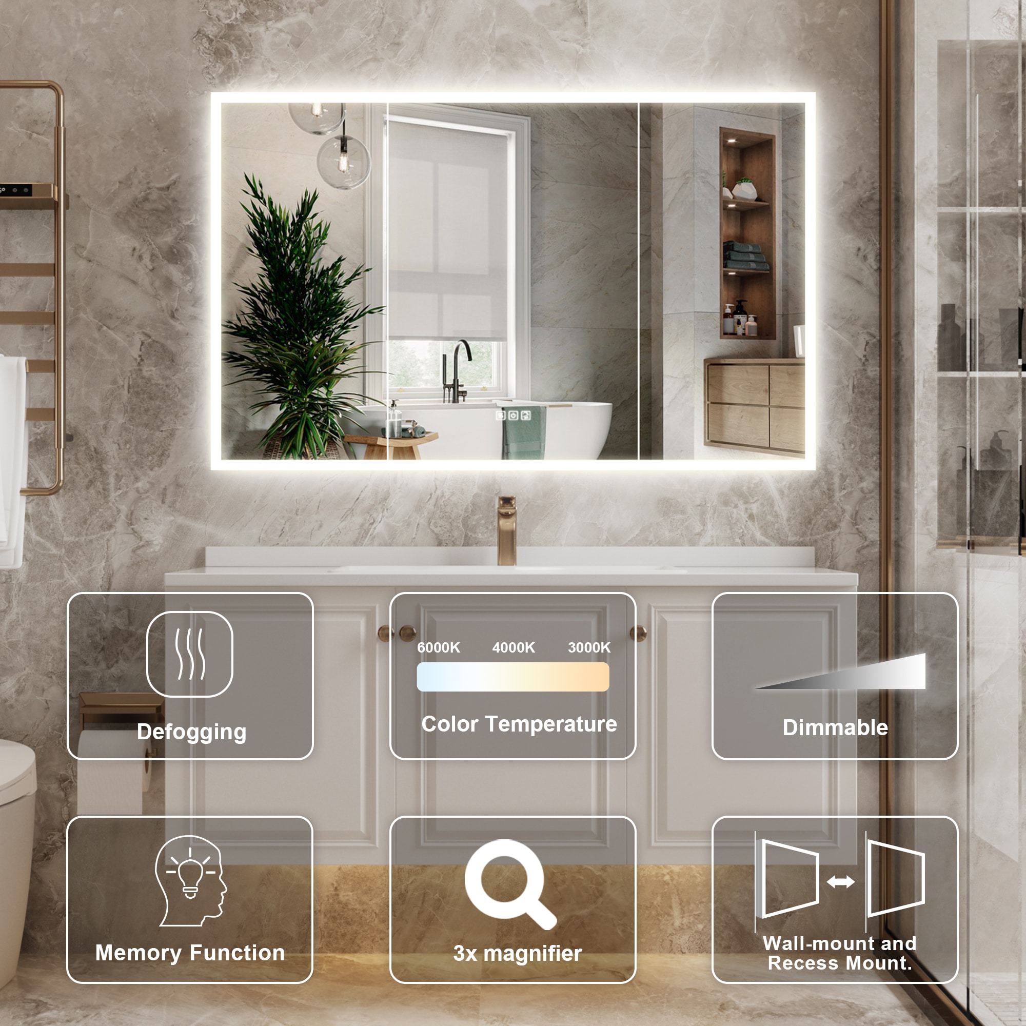 Forclover MEAM-EL4830 Bathroom-Medicine-Cabinets - View #2