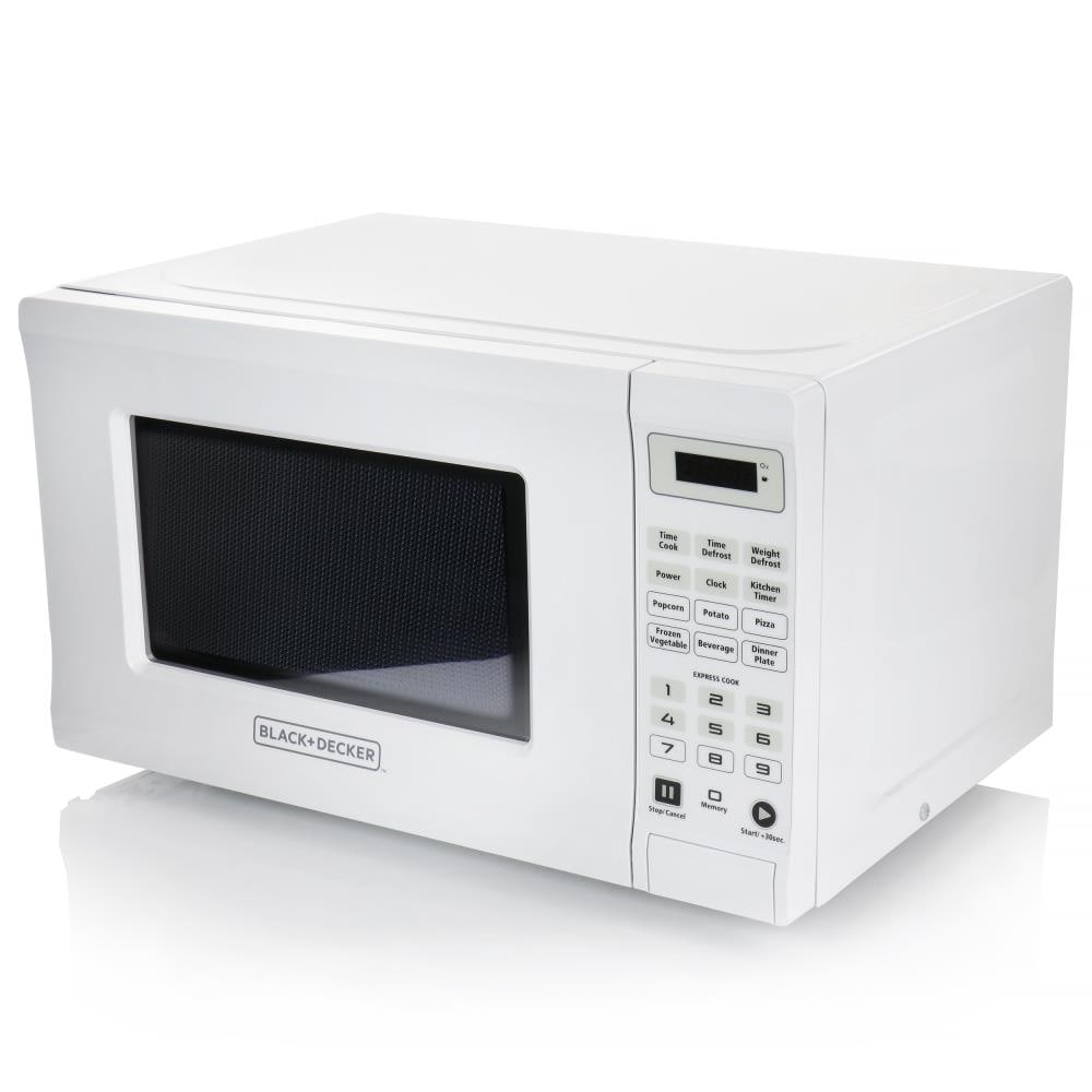 Black+decker 0.9-Cu. ft. Pull Handle Microwave, White