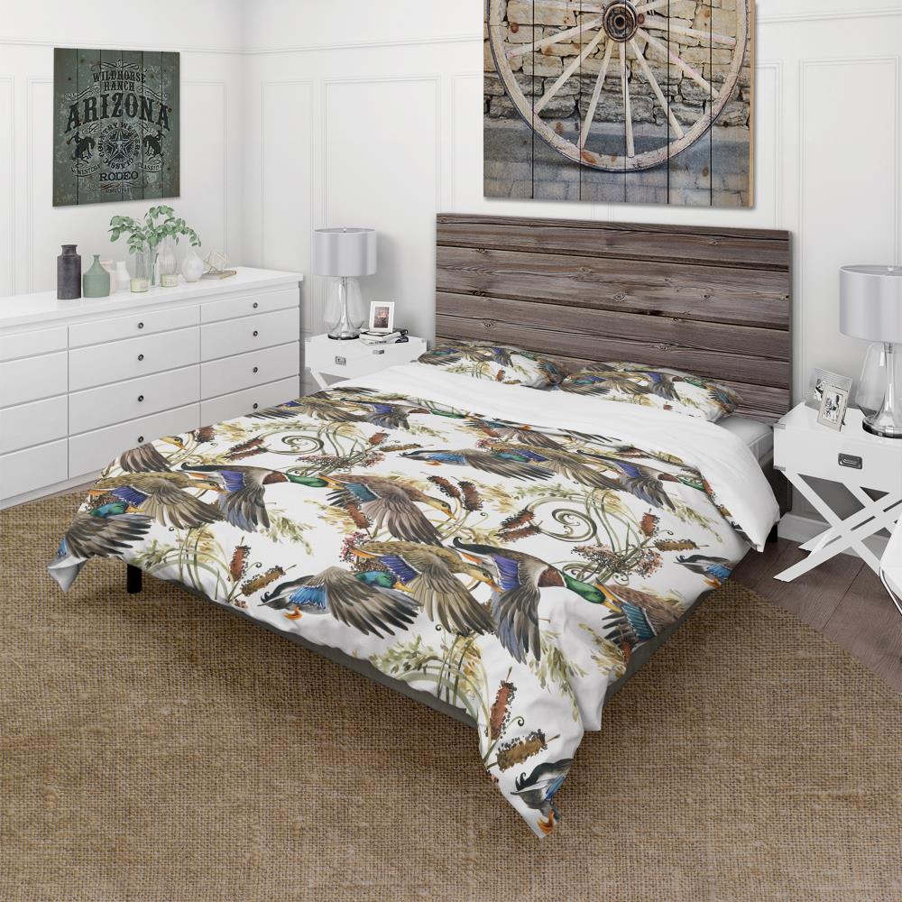 Designart BED17039-T 3 -Piece White Twin Duvet cover Set