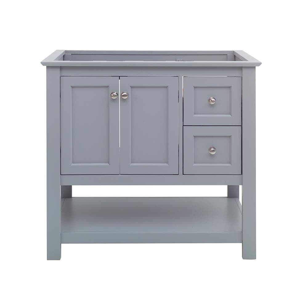 Fresca FCB2336GR Manchester 36-in Gray Bathroom Vanity Base Cabinet without Top