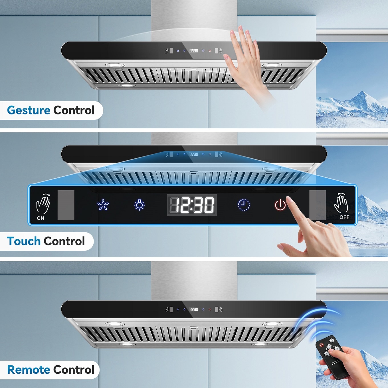 Tieasy I90BTGA Island-Range-Hoods - View #3