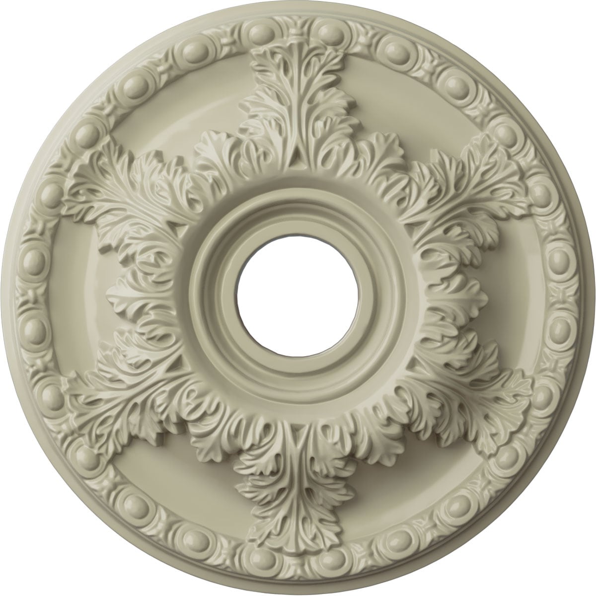 Ekena Millwork CM18GACYF Granada 18-in W x 18-in L Painted Clear Yellow Polyurethane Whole Ceiling Medallion