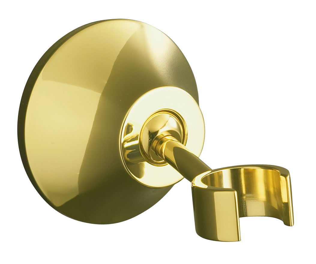 KOHLER 352-PB Fort Vibrant Polished Brass 2.25-in Universal Shower Hand shower holder