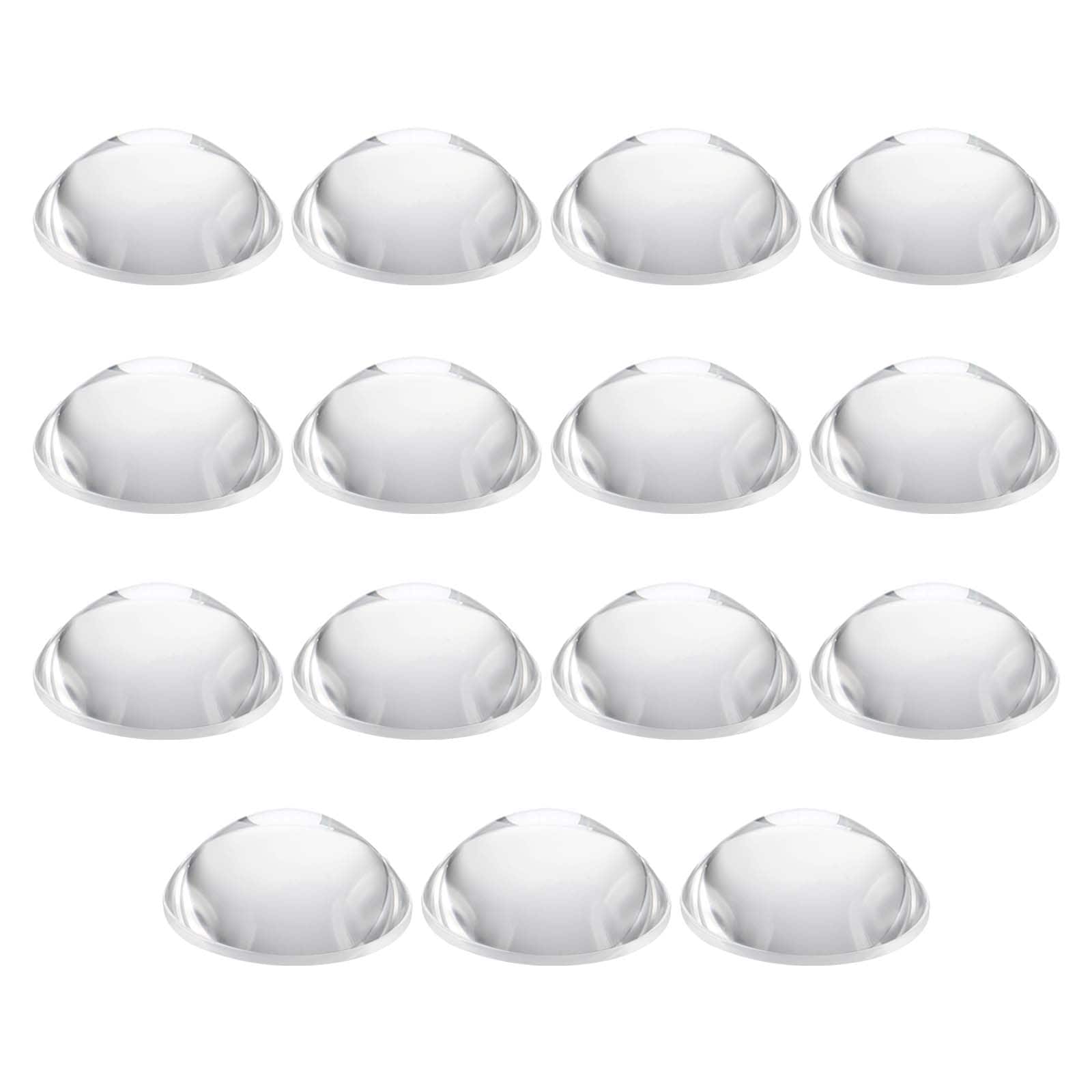 PATIKIL Diameter 34mm Flat Convex Lens 15pcs Height 14mm PMMA Acrylic LED Optical Convex Condenser Lens with Edge for Flashlight Car Bike Head Lamp Spotlight Transparent #S26052200UX7285
