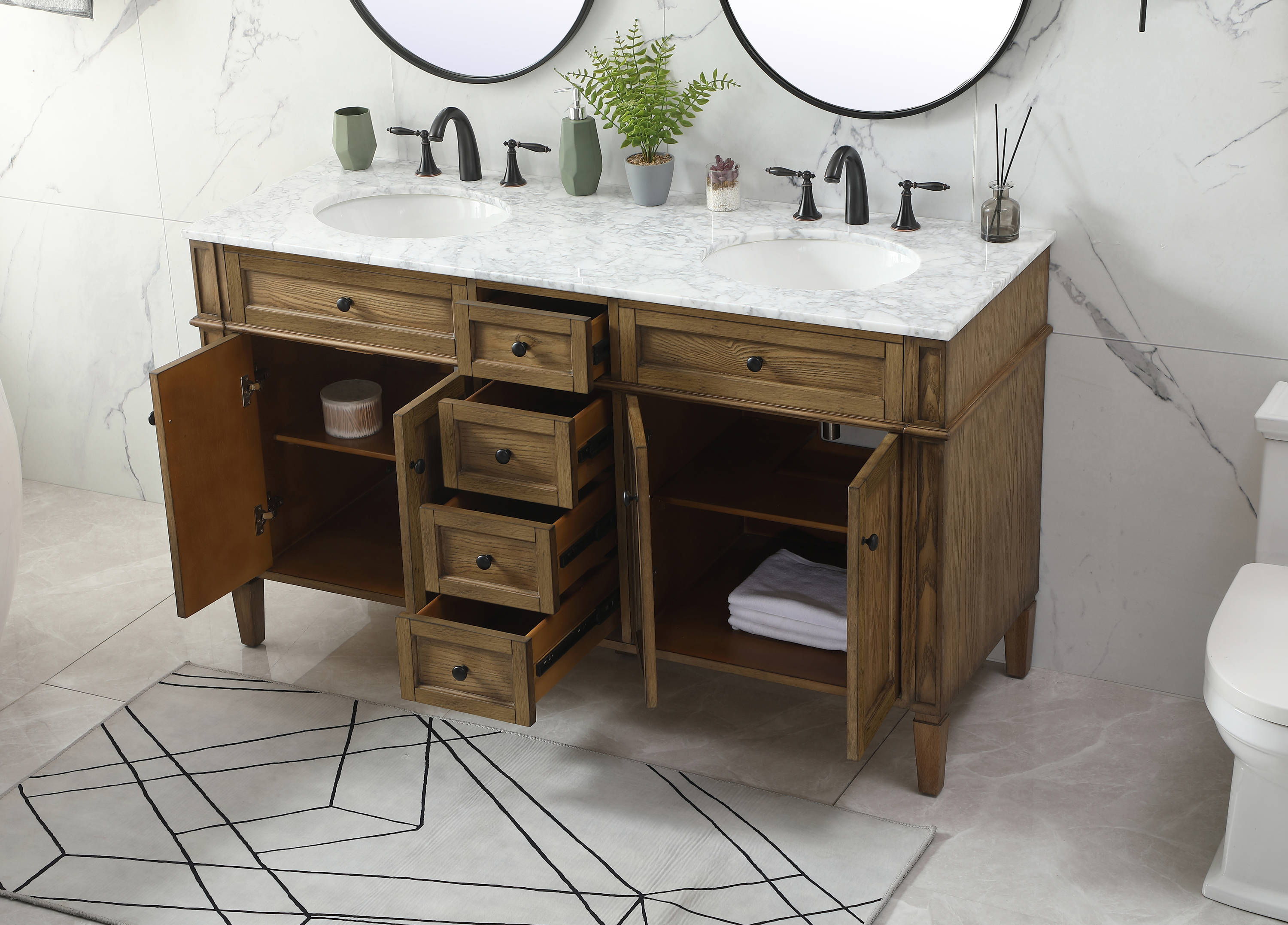 Elegant Decor HF37680DDW Bath-Vanity-Combo - View #3