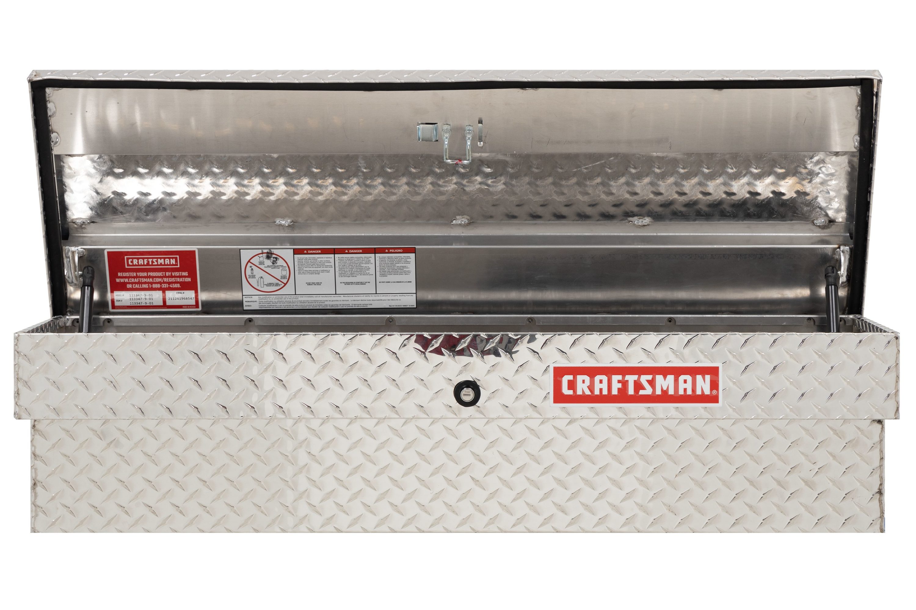 CRAFTSMAN 61.5-in x 12-in x 12-in Brite Aluminum Crossover Truck Tool Box  in the Truck Tool Boxes department at