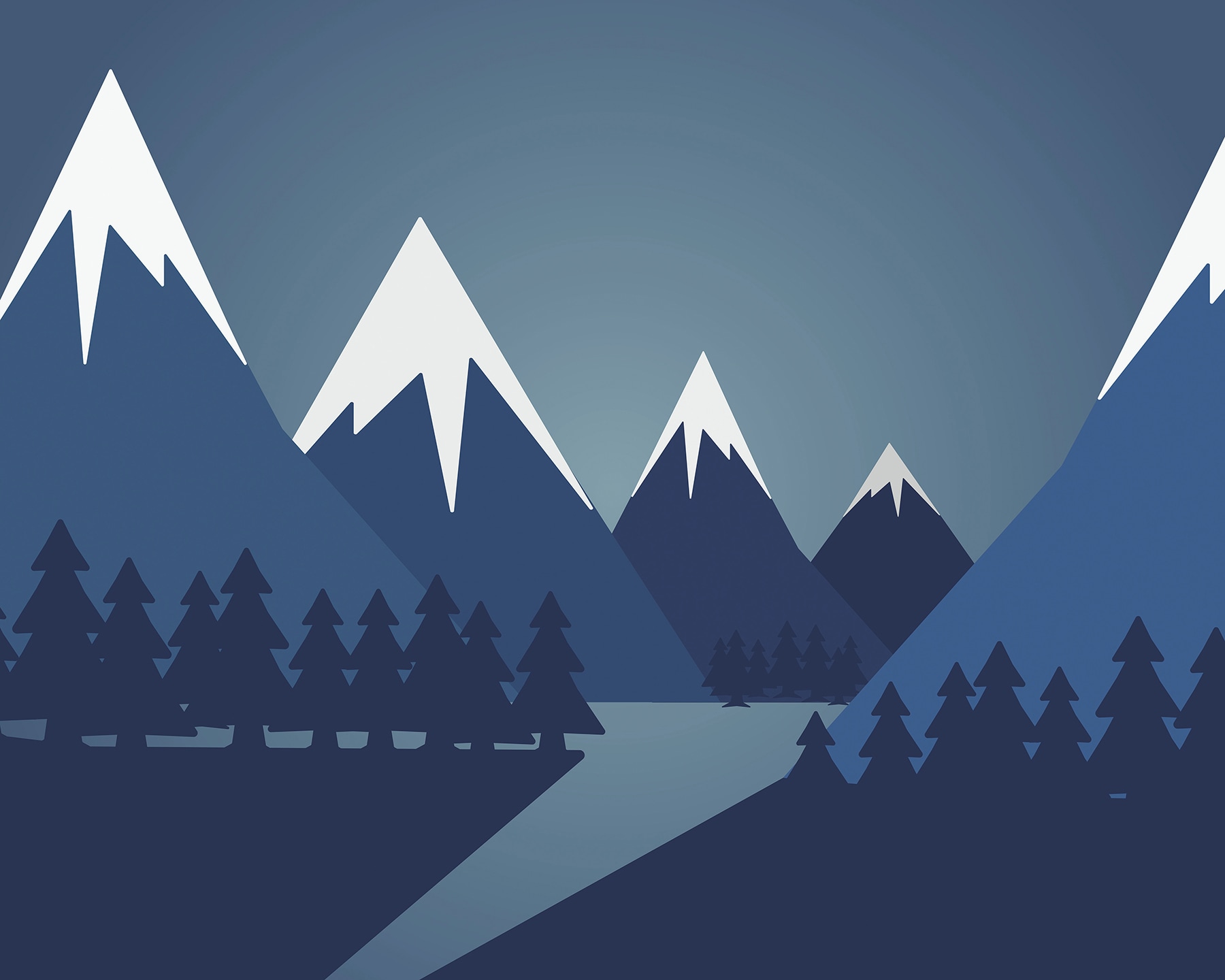 ohpopsi WALS0410 Snow Mountain Wall Mural