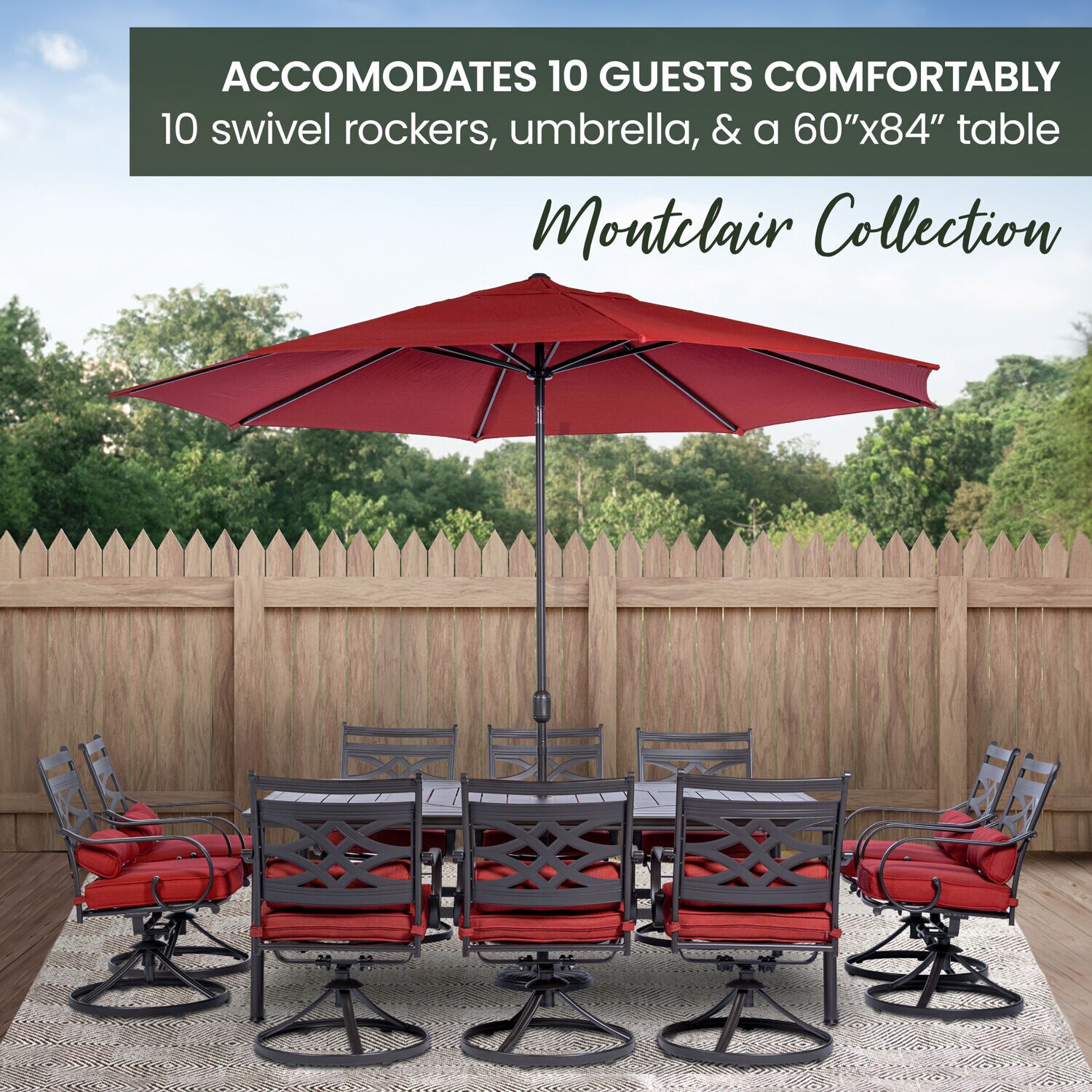 Hanover MCLRDN11PCSW10-SU-C Patio-Dining-Sets - View #3