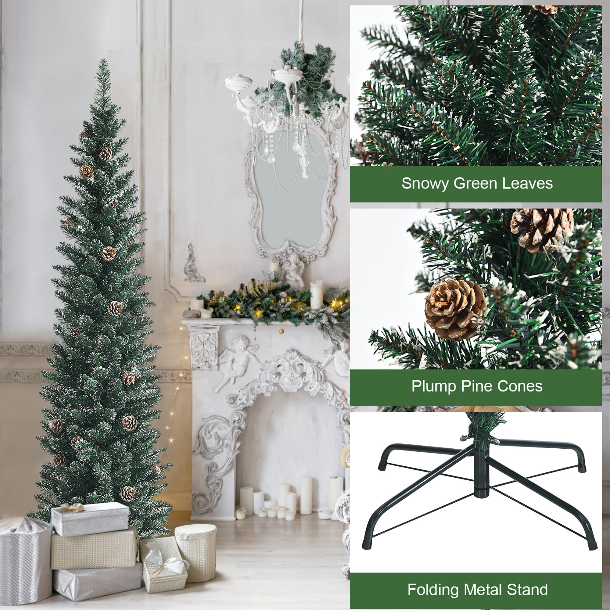 Costway CM23633 Artificial-Christmas-Trees - View #2