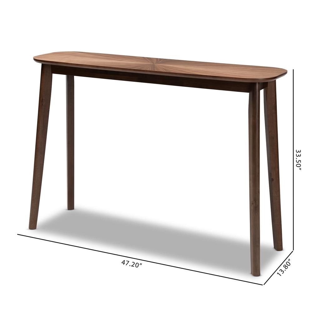 Baxton Studio Wendy Midcentury Walnut Console Table in the Console