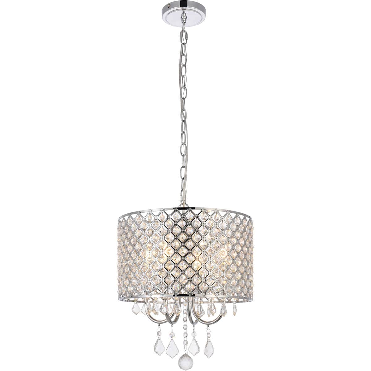 Elegant Lighting 2369636 Living District LD711D14C Elise 4 Light 14 inch Chrome Pendant Ceiling Light