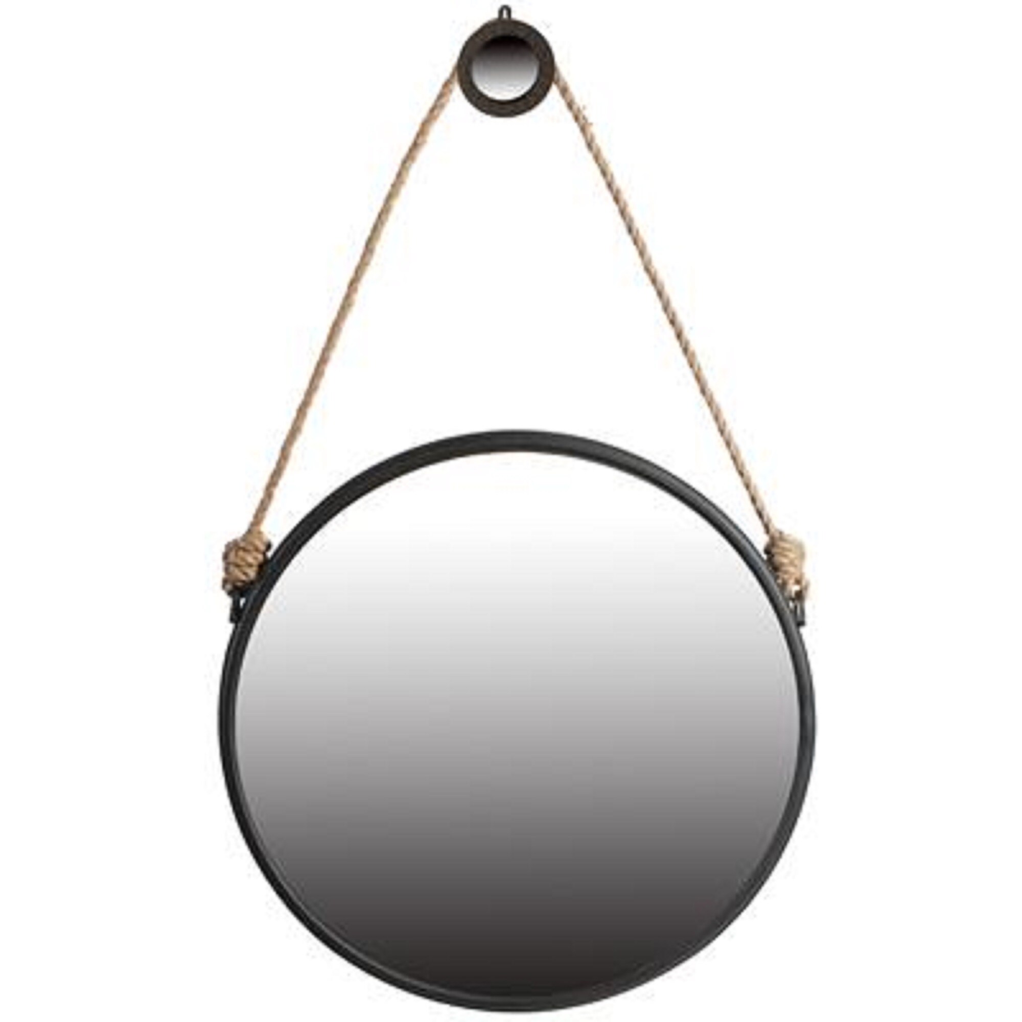 A&B Home 36399-DS 29.5-Inches W x 29.5-Inches H Round Black Framed Wall Mirror
