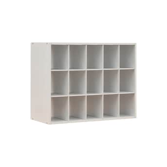 Style Selections 19.38-in H x 24.13-in W x 11.63-in D White Stackable Wood Laminate 15 Cube Organizer in the Cube Storage Organizers department at Lowes.com
