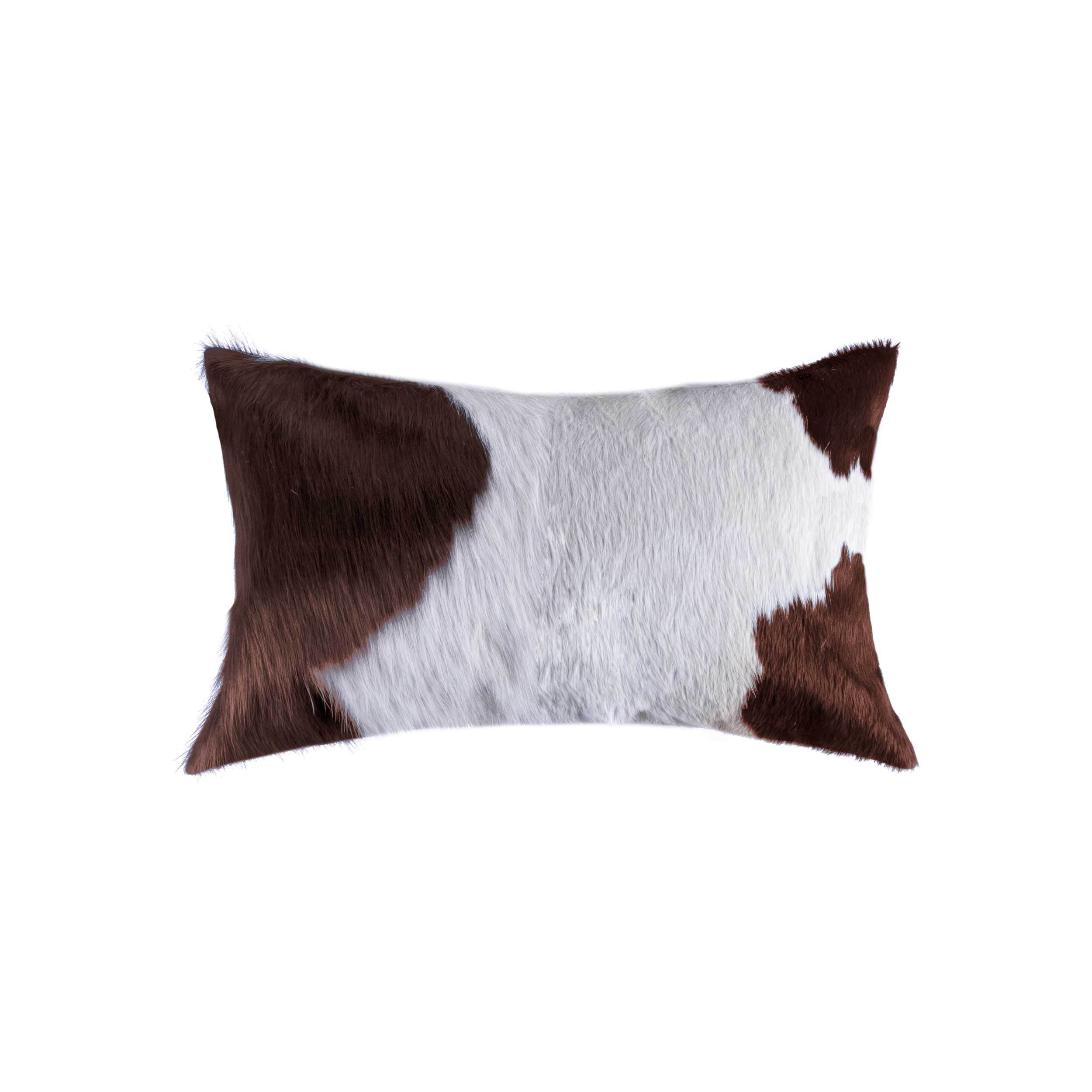 HomeRoots 316996 20-in x 12-in Brown and White Rectangular Indoor Decorative Pillow