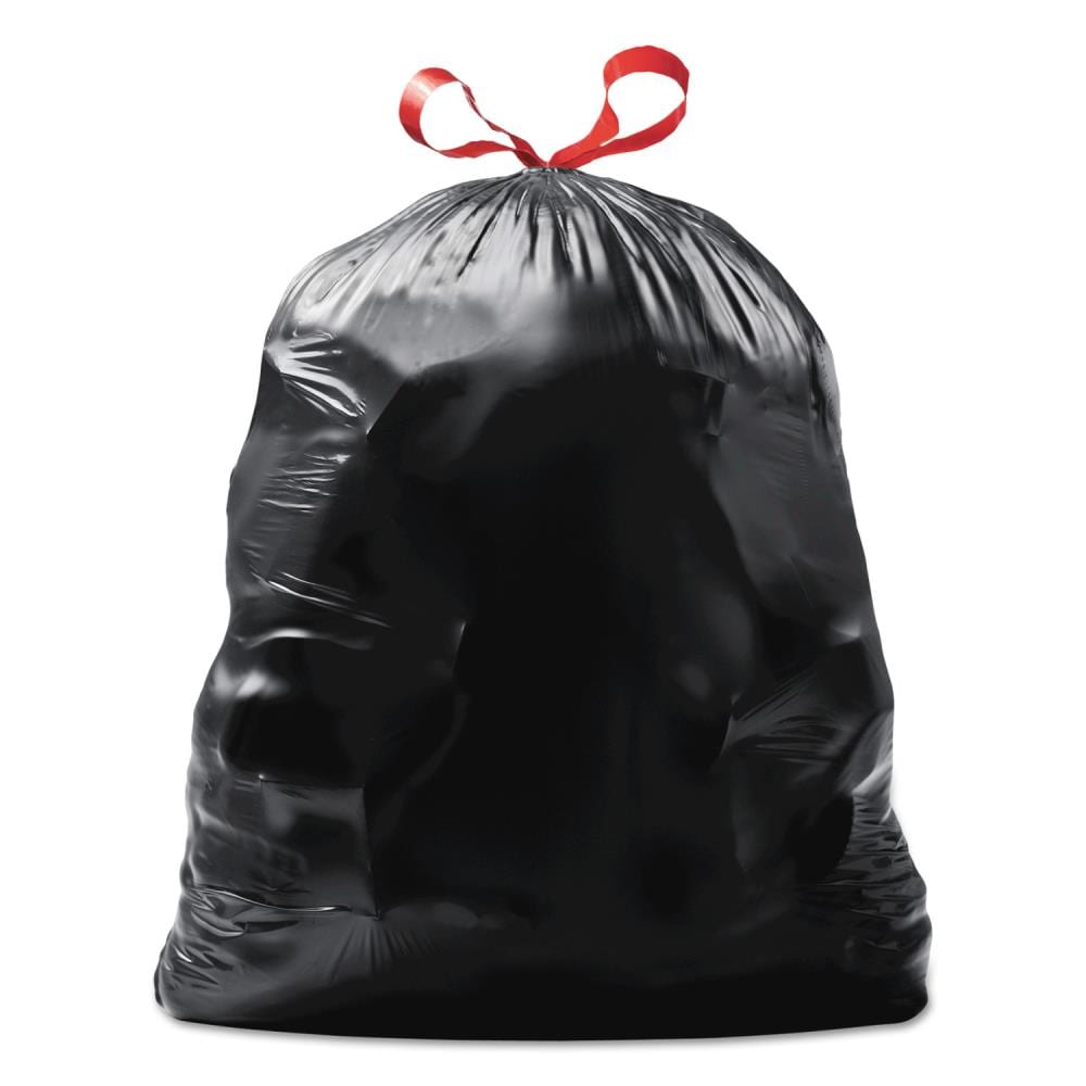 Uumitty 8 Gallon Drawstring Trash Bags, Flat Bottom Garbage Bag (Black, 110  Counts/ 3 Rolls)