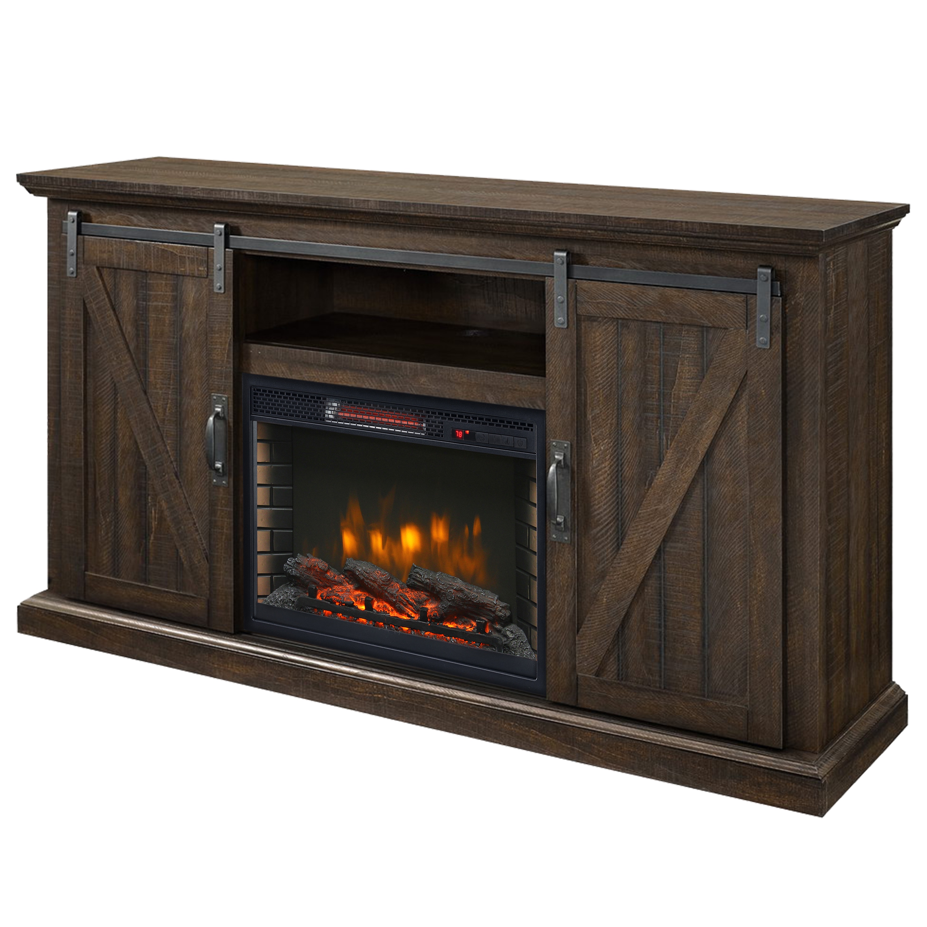 Muskoka 58-in W Rustic Brown TV Stand with Fan-forced Flat Wall ...