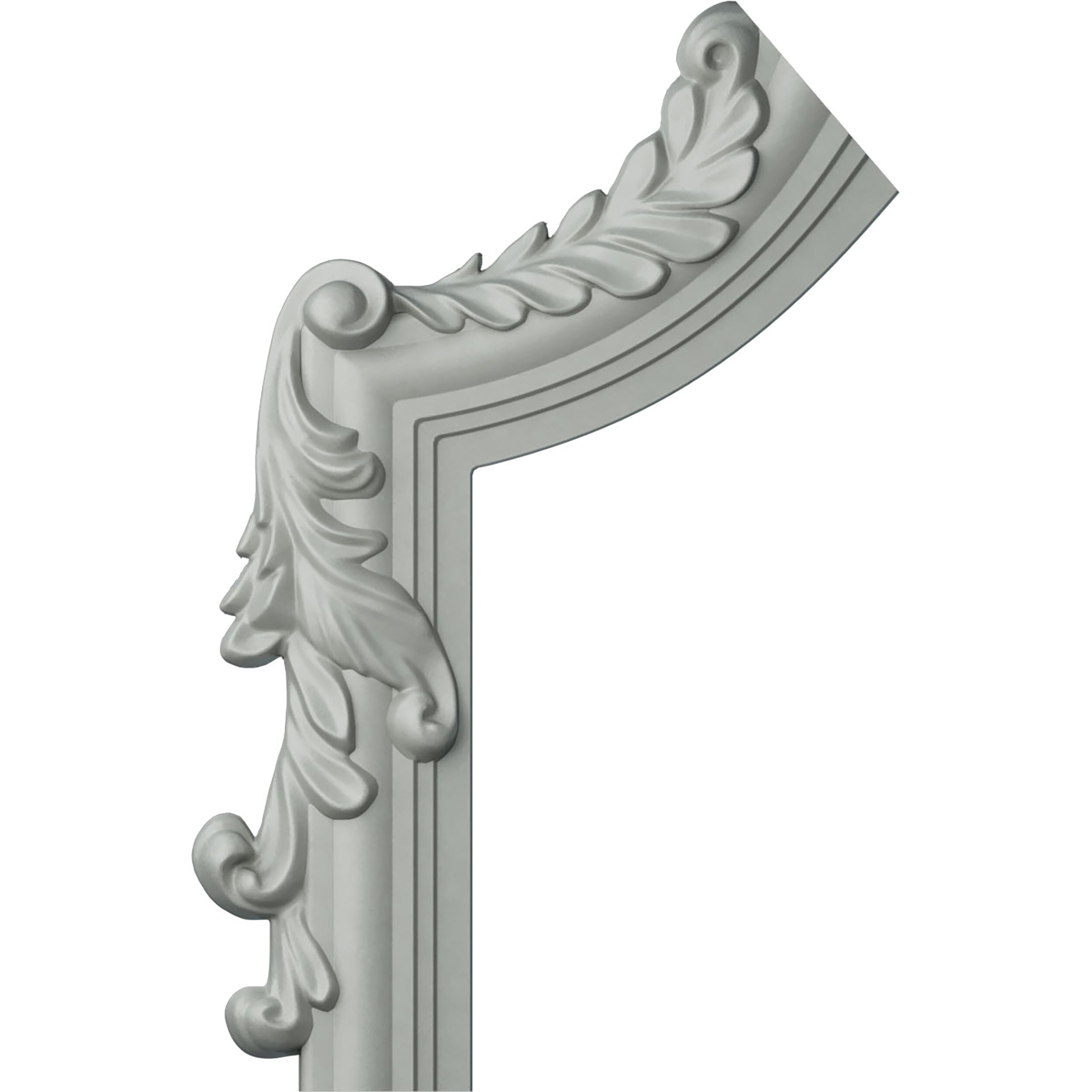 Ekena Millwork PML07X11HI-L Hillsborough Primed Urethane Panel Corner Picture Frame Moulding