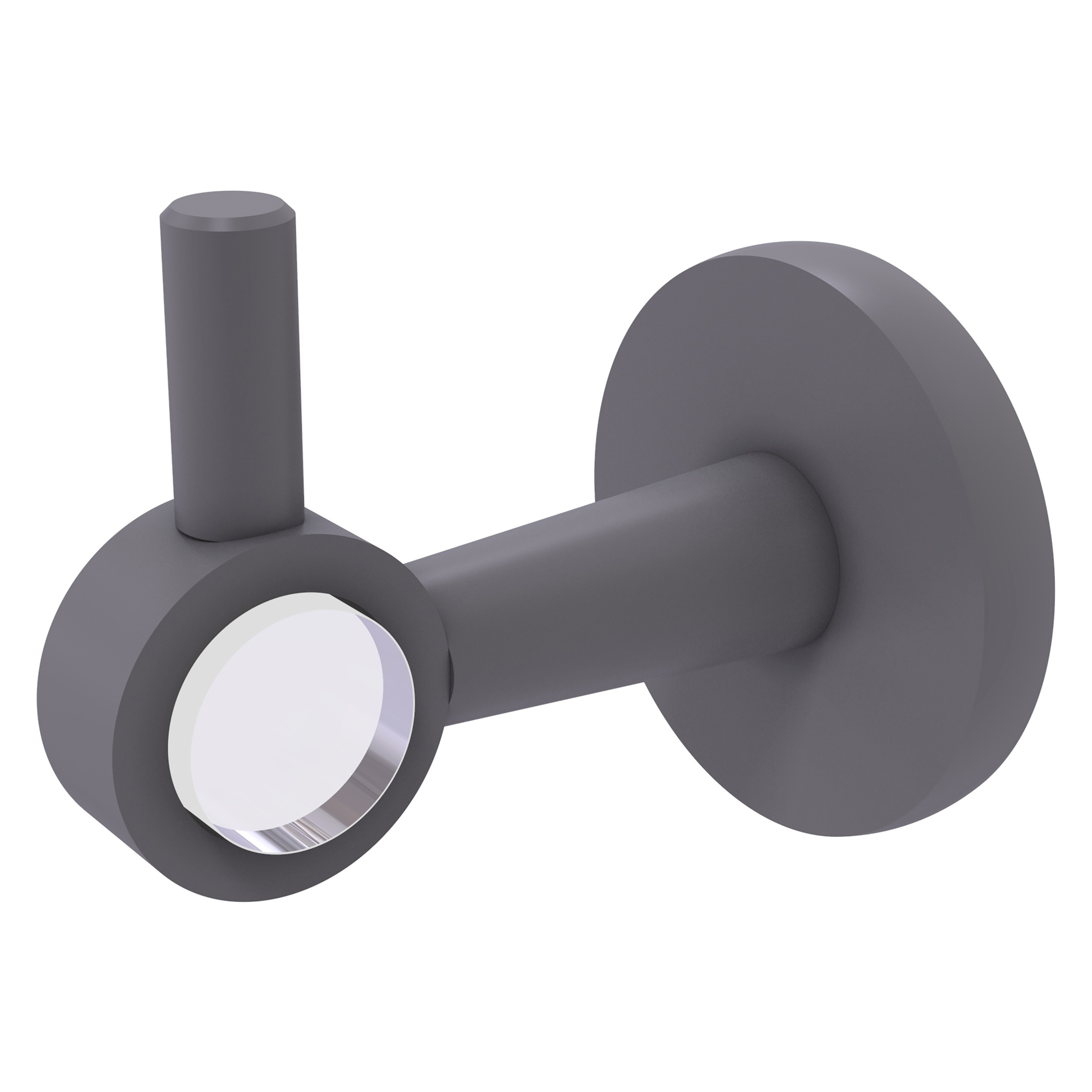 Allied Brass CV-20-GYM Clearview Matte Gray Single -Hook Wall mount Towel Hook