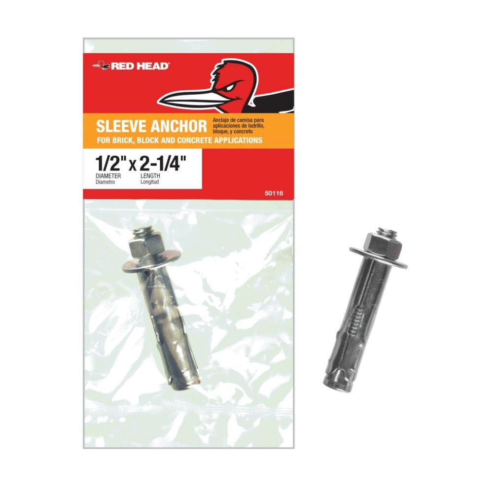 Red Head 50116 1/2-in x 2-1/4-in Sleeve Anchors