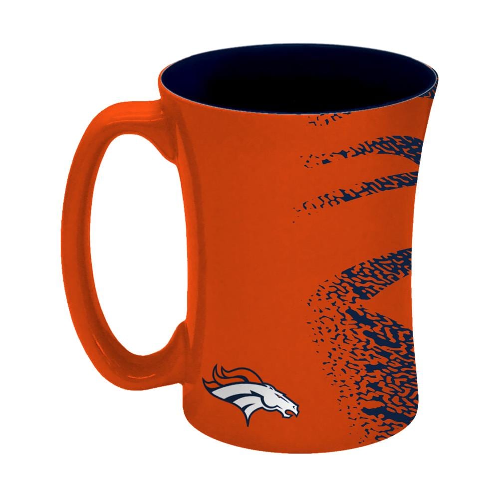 : Denver Broncos 15 Ounce Sculpted Logo Relief Coffee Mug :  Sports Fan Coffee Mugs : Sports & Outdoors