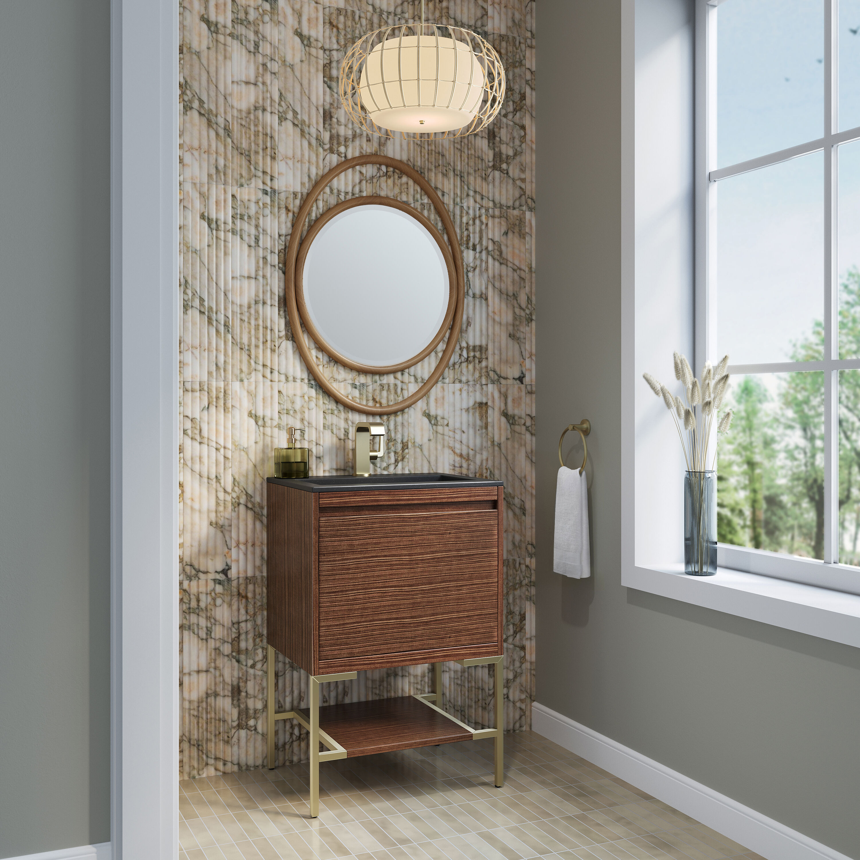 James Martin Vanities 805-V23.6-W-CB-CH Bath-Vanity-Combo - View #3