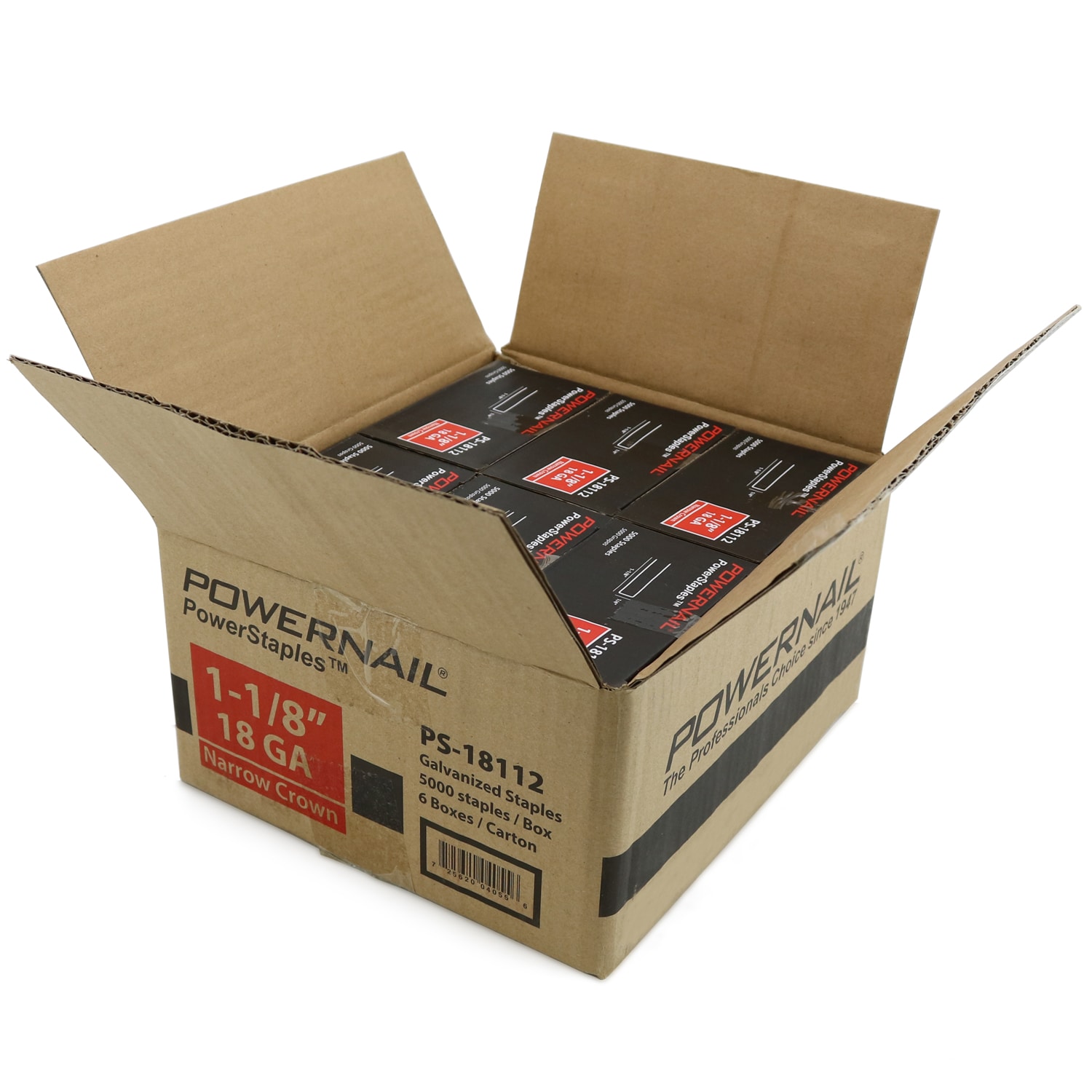 Powernail PS18112 1-1/8-in Leg x 1/4-in 18 -Gauge Flooring staples 30000 -Per Box
