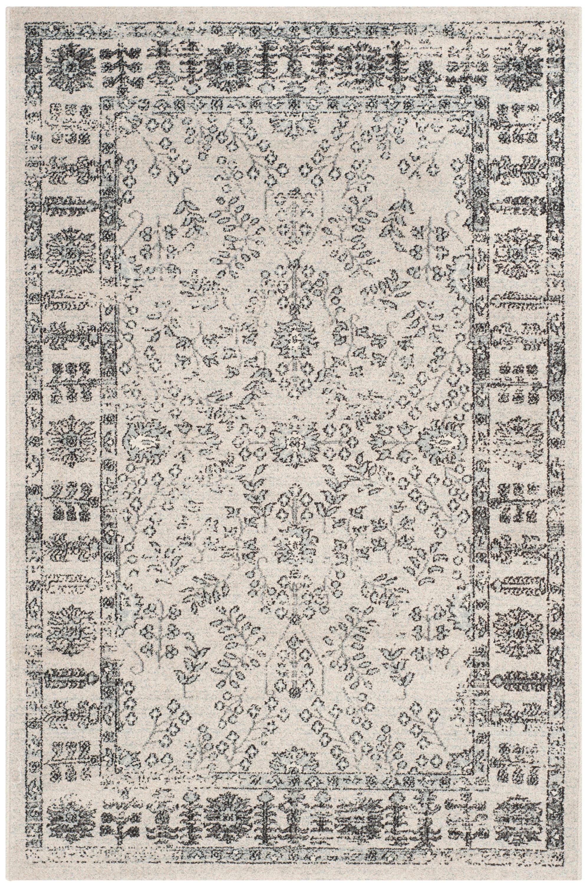 Handmade Easy Care Blue and Beige 4' x 6' Cotton Blend Rug