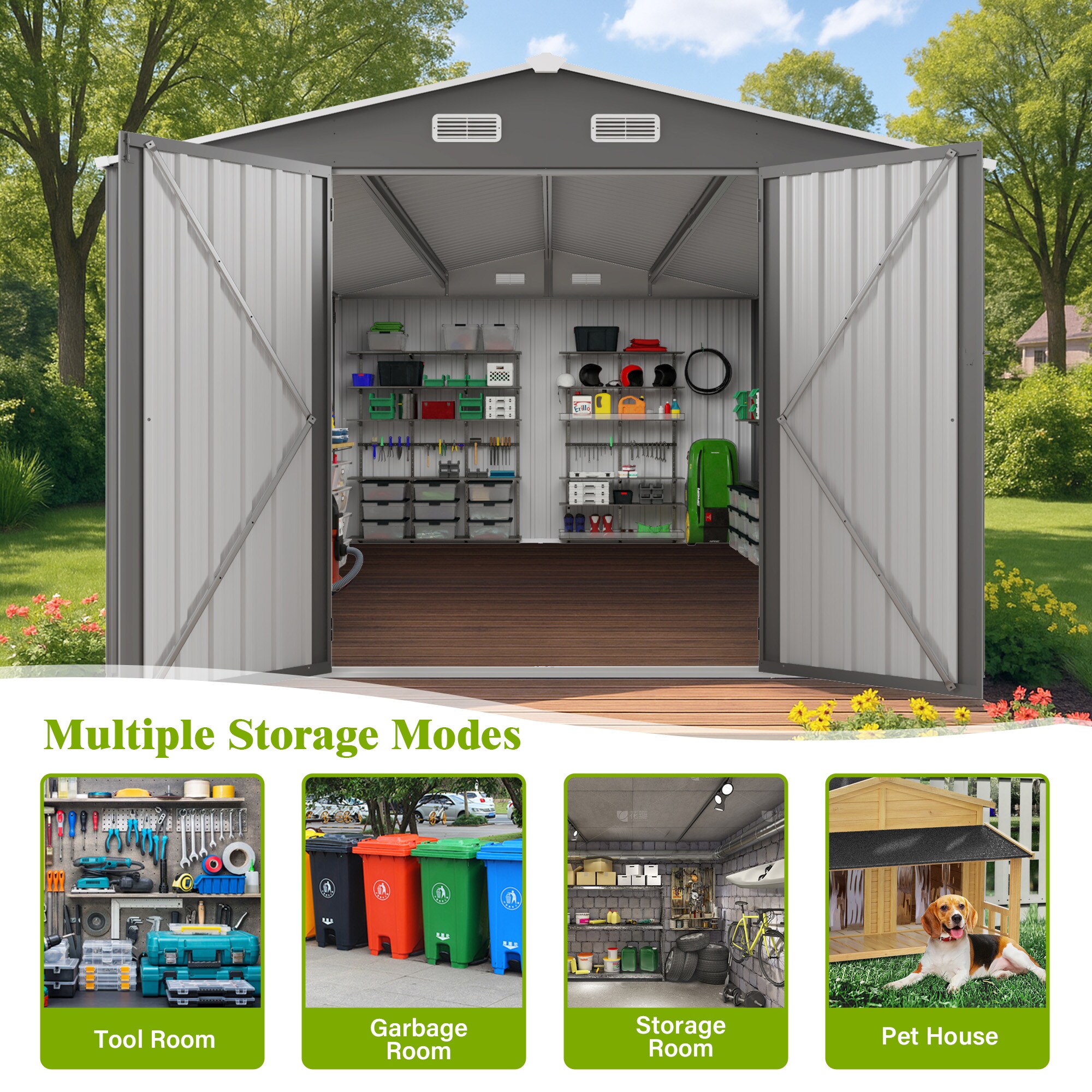 Wooakway FXLS0604-512Z215 Metal-Storage-Buildings-Sheds - View #11