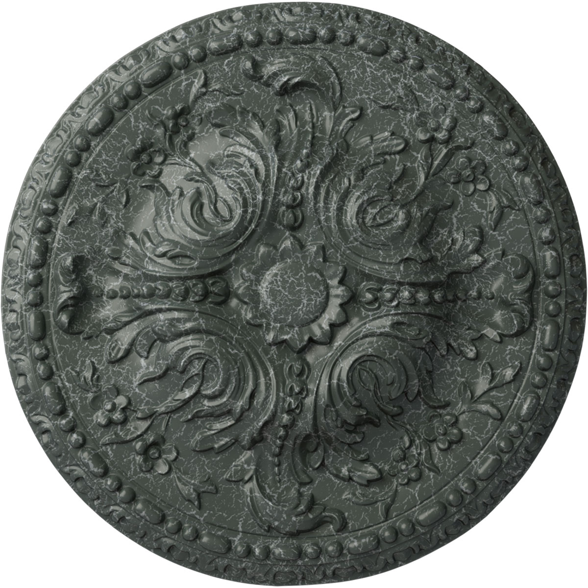 Ekena Millwork CM20AMAGC Amelia 19.625-in W x 19.625-in L Painted Athenian Green Crackle Polyurethane Whole Ceiling Medallion