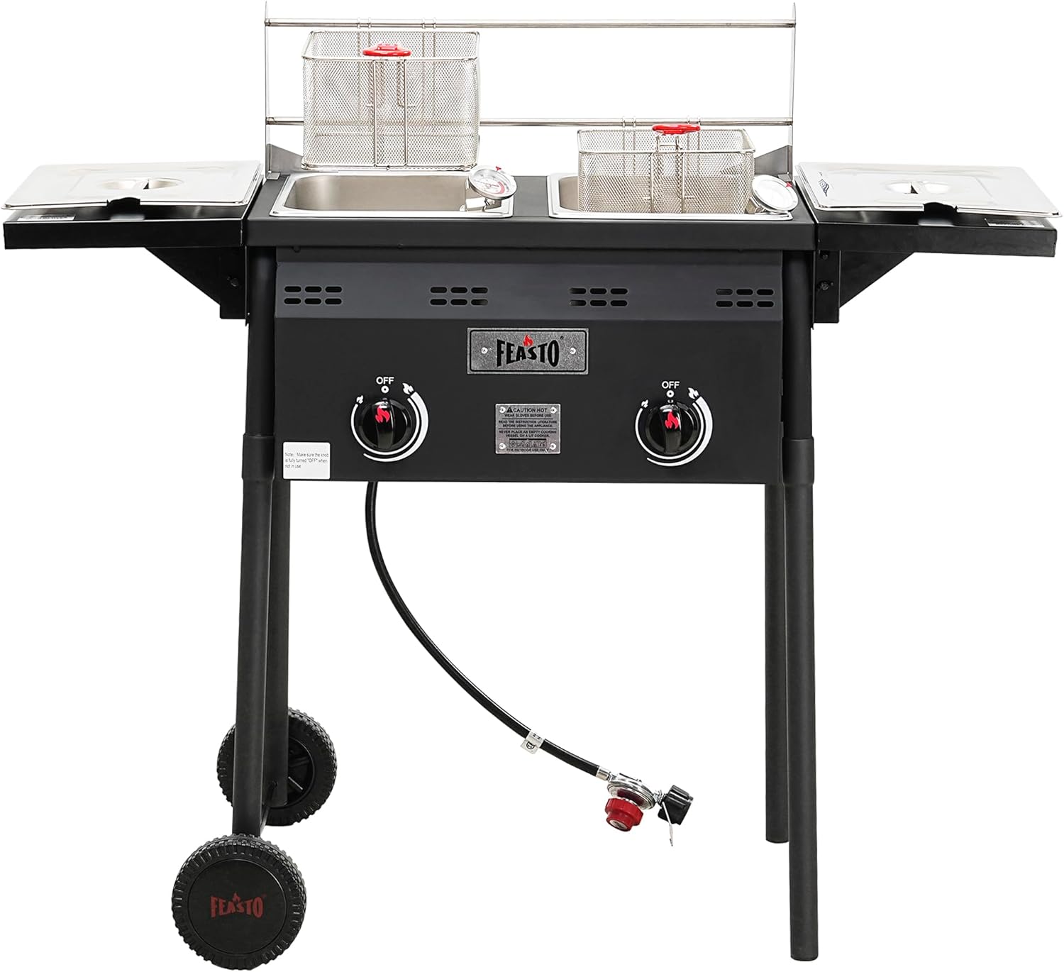 Feasto 16-Quart Dual Zone Non-Stick Deep Fryer #DF802